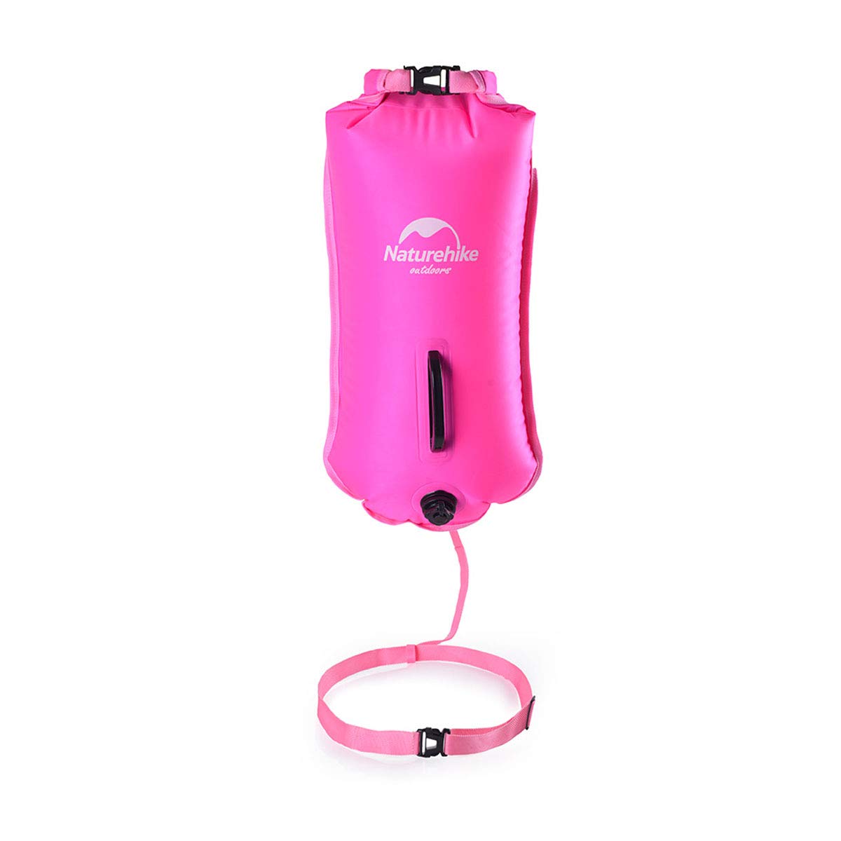 Schwimmboje mit Trockensack und verstellbarem Hüftgurt, Rosa