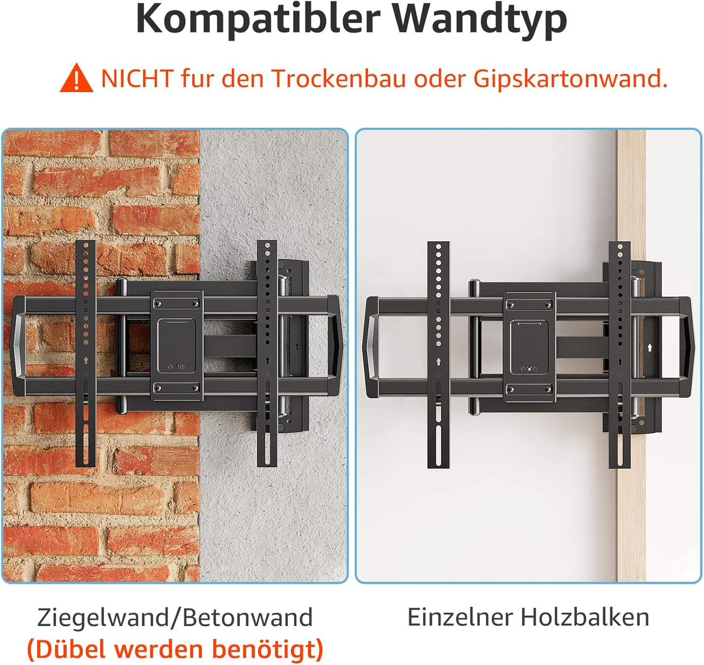 Langarm TV Wandhalterung 42-75 Zoll, 962mm Langarm TV Wandhalterung