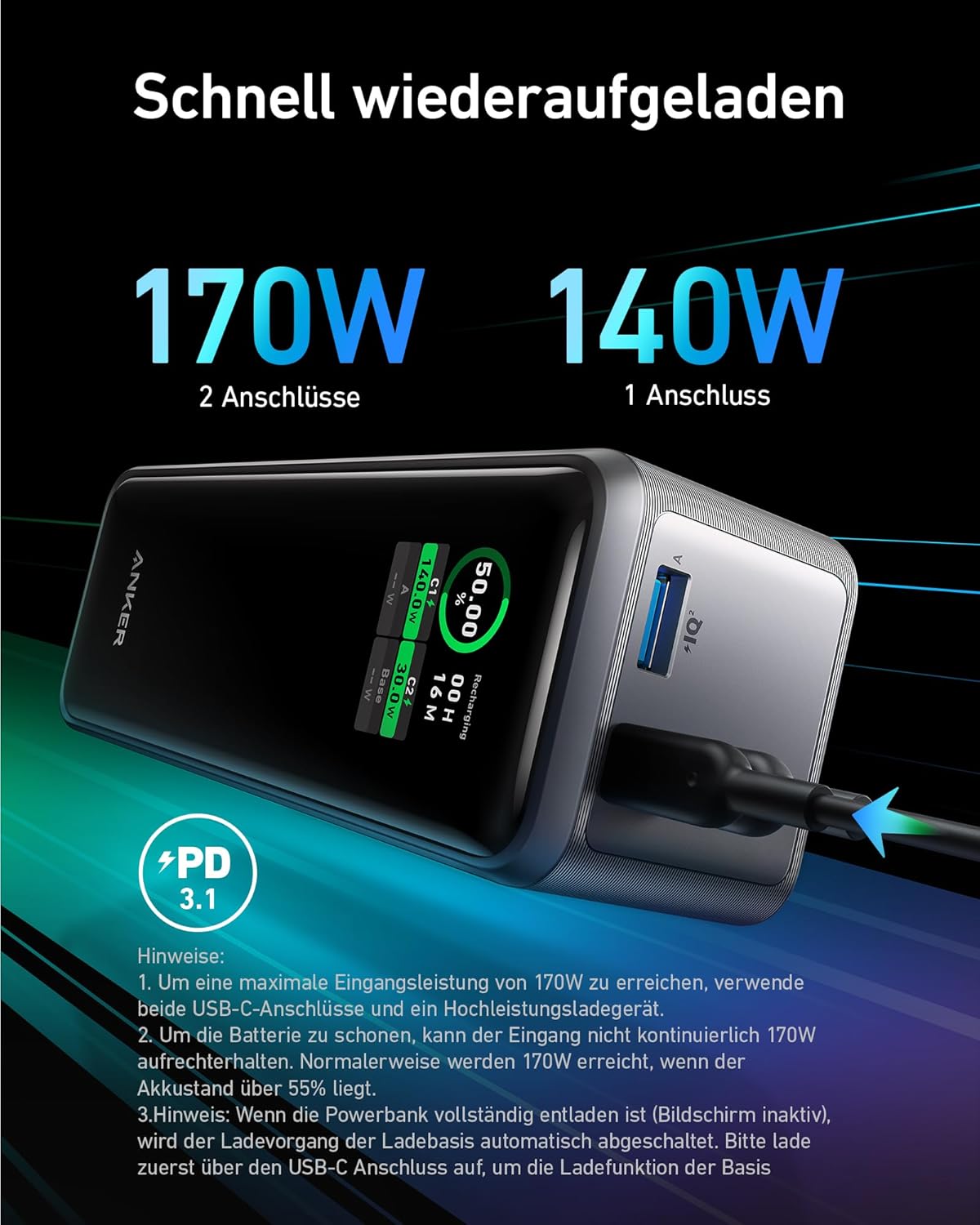 Prime, Powerbank(Schwarz)