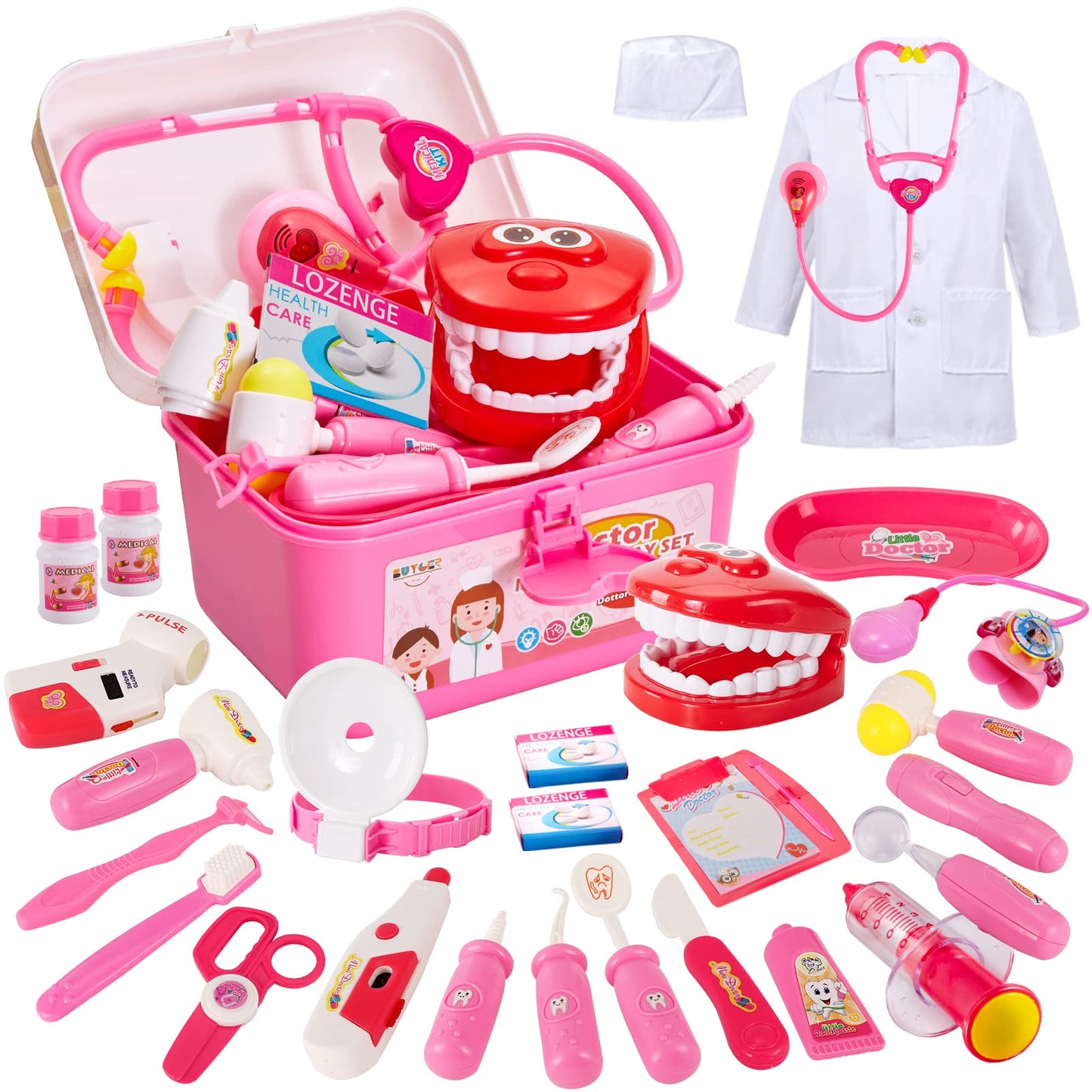 3-in-1 Arztkoffer, Rosa