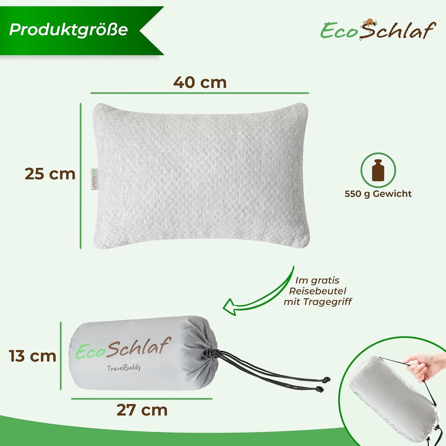 Ergonomisches Reisekissen aus Memory Foam