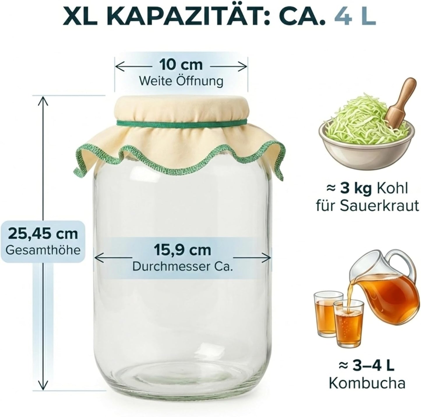 2er-Pack Fermentiergläser, FBA005