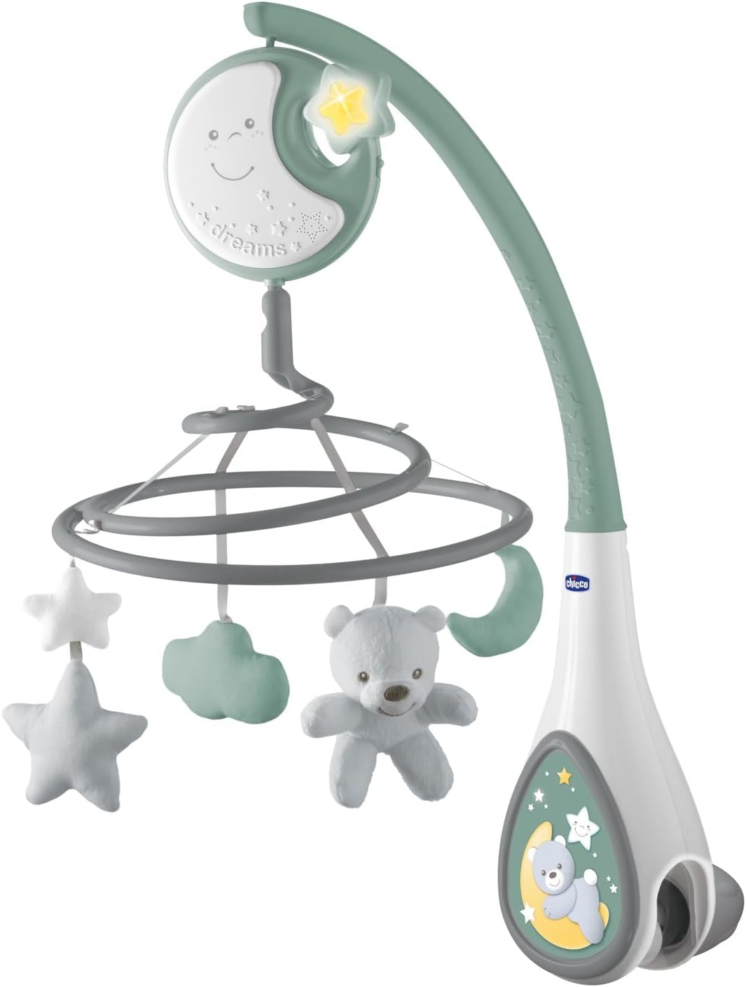 Baby-Mobile Next2Dreams mit Spieluhr und Nachtlichtprojektor, Next2Dreams Grün