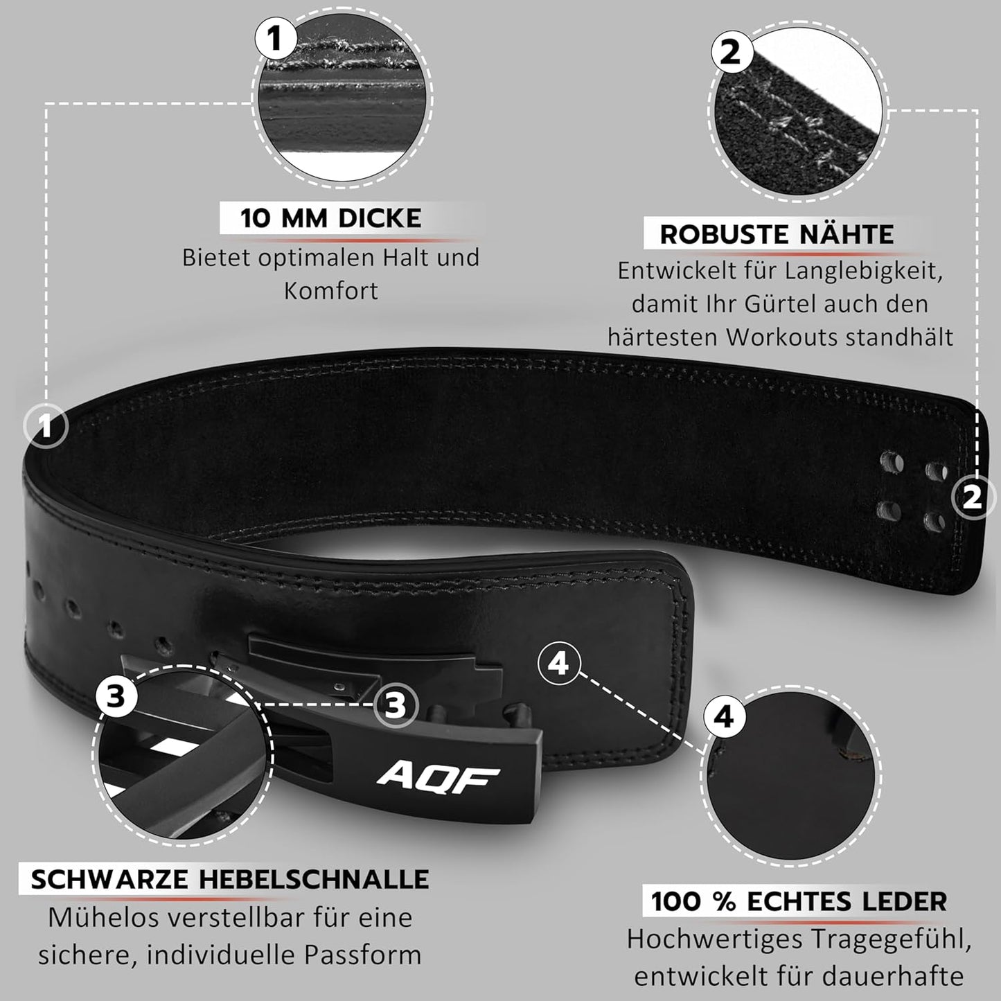 Gewichthebergürtel, Volles Schwarz XL