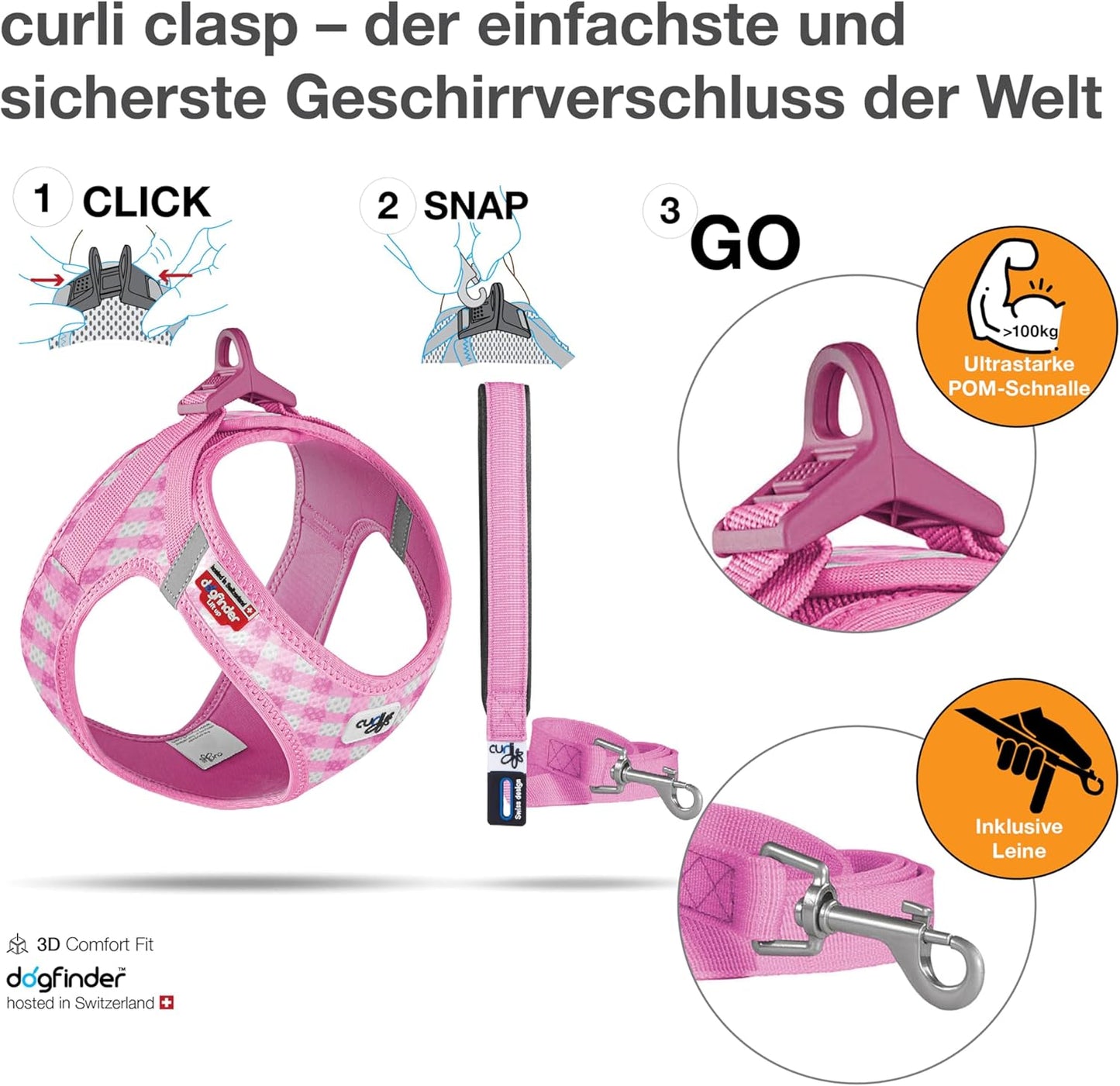 Brustgeschirr Pink-Caro, Pink-Caro XS