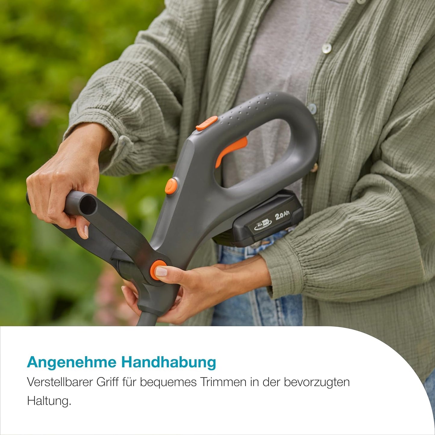 EasyTrim Akku-Rasentrimmer, mit Akku