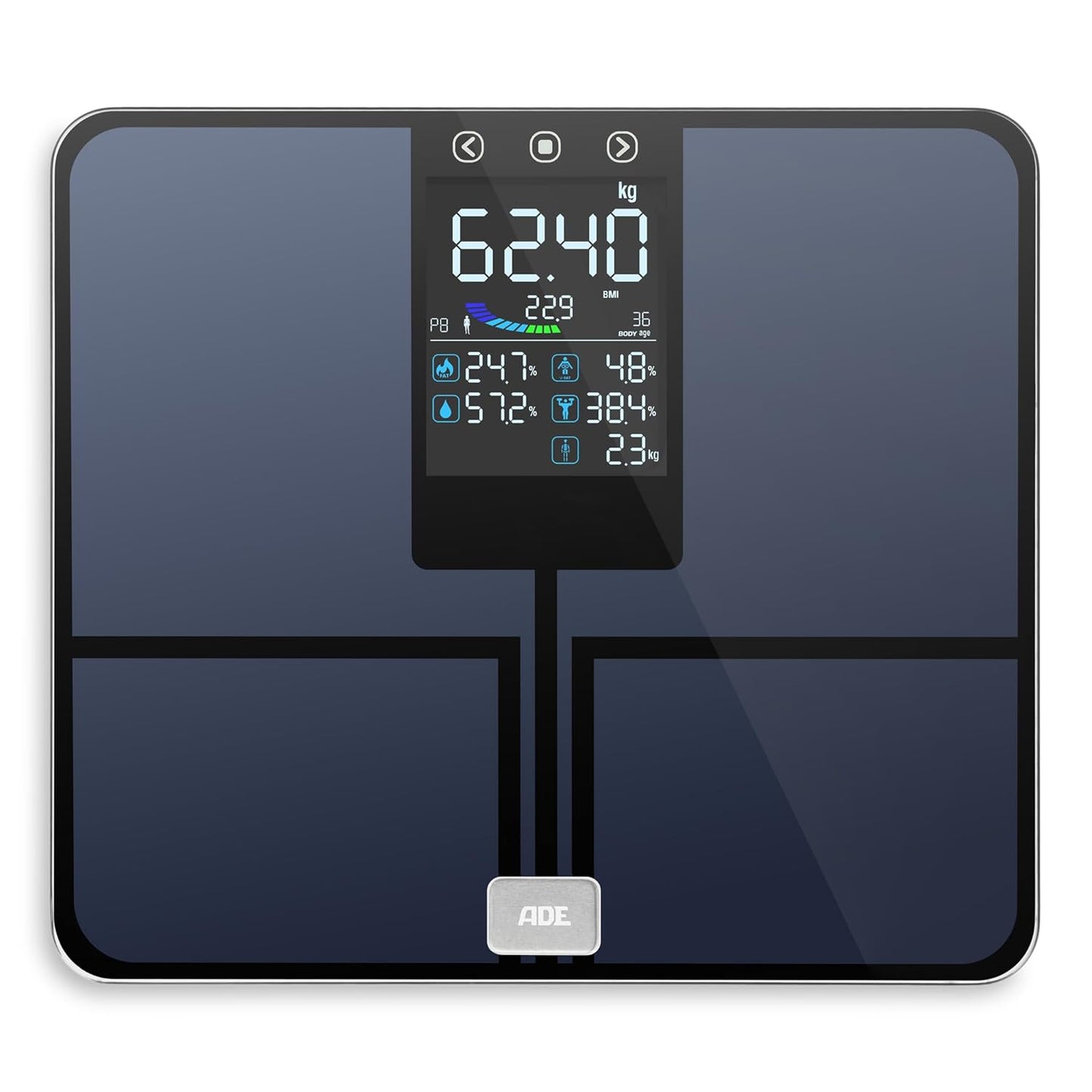 Digitale Körperfettwaage, Blau