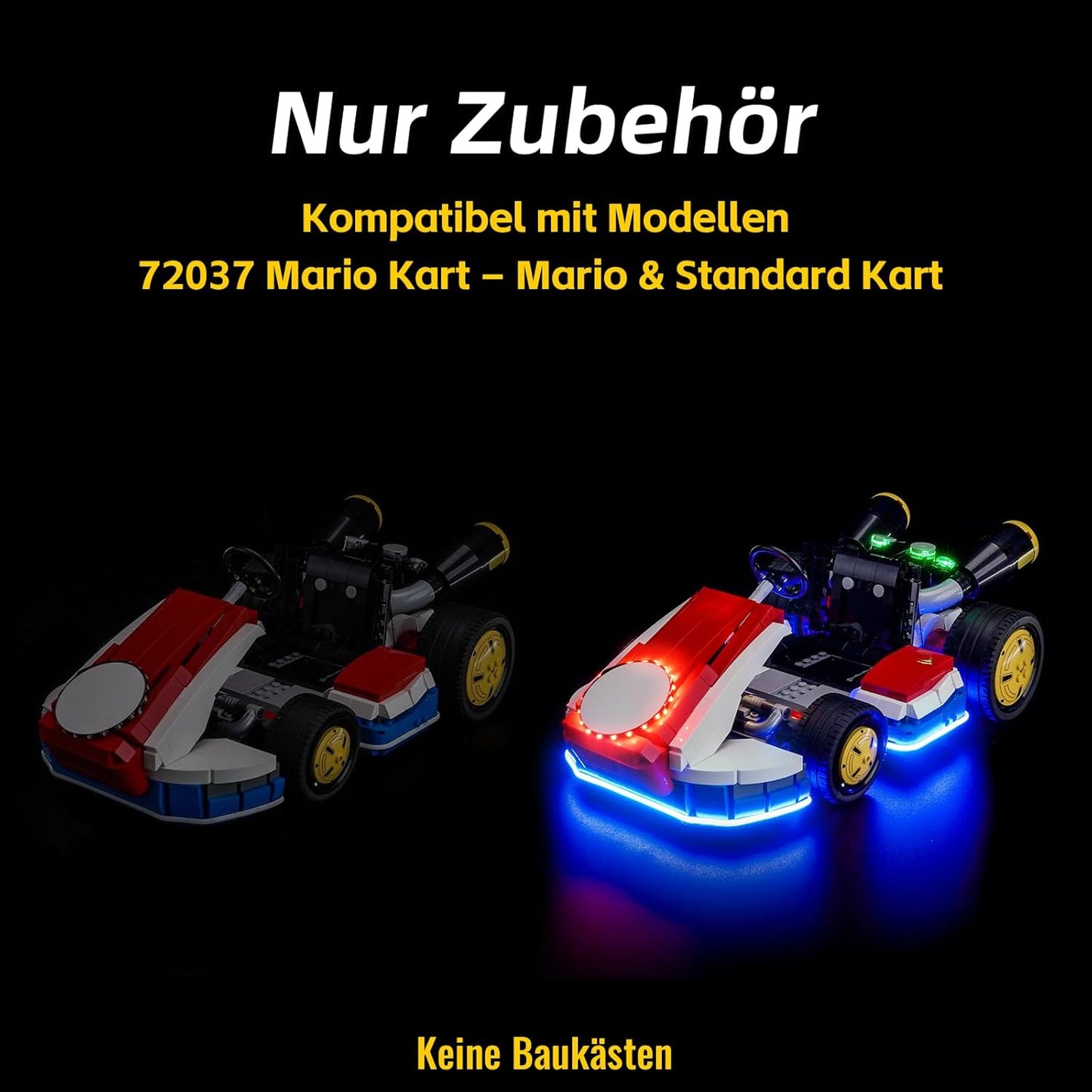 Beleuchtungs-Set für Mario Kart 72037 mit Fernbedienung, 72037 Mario Standard Kart Fernbedienung