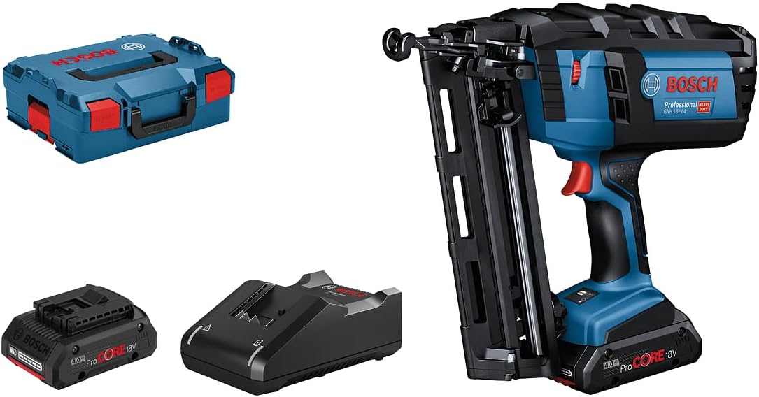 Akku-Nagler GNH 18V-64 Set mit Ladegerät, in L-BOXX GNH 18V-64 mit 2x 4.0 Ah Akkus + Ladegerät