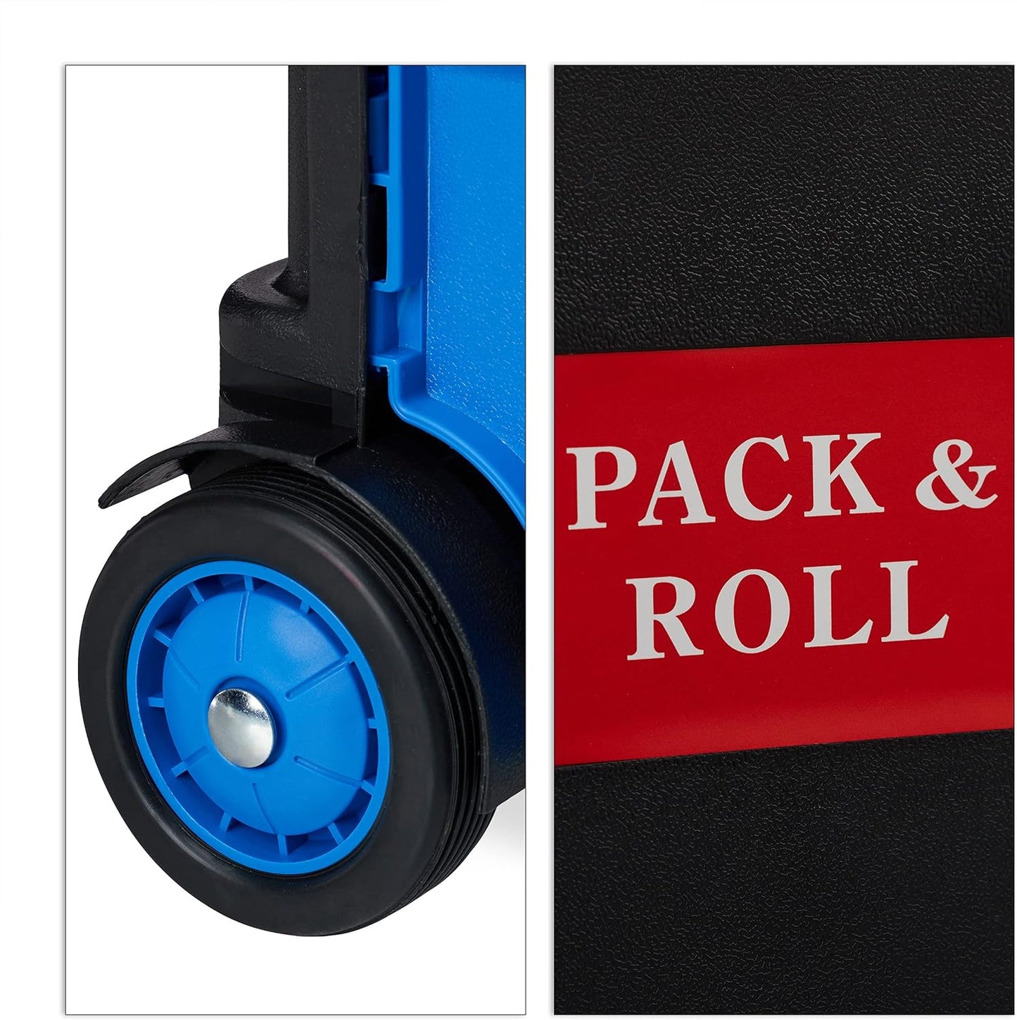 Klappbarer Einkaufstrolley, Blau