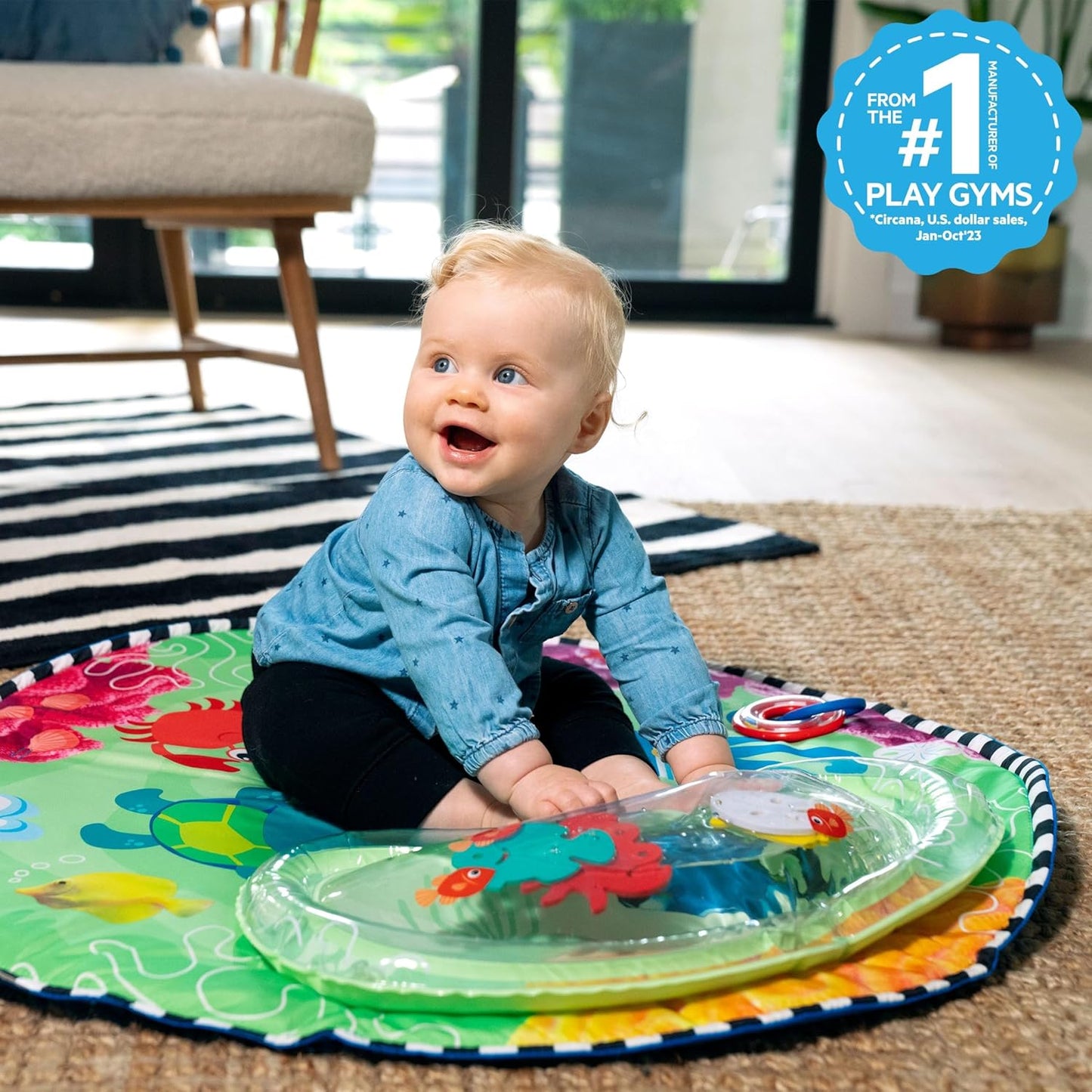 2-in-1 Wassermatte mit Spielzeugen für Neugeborene, Sea Floor Explorers