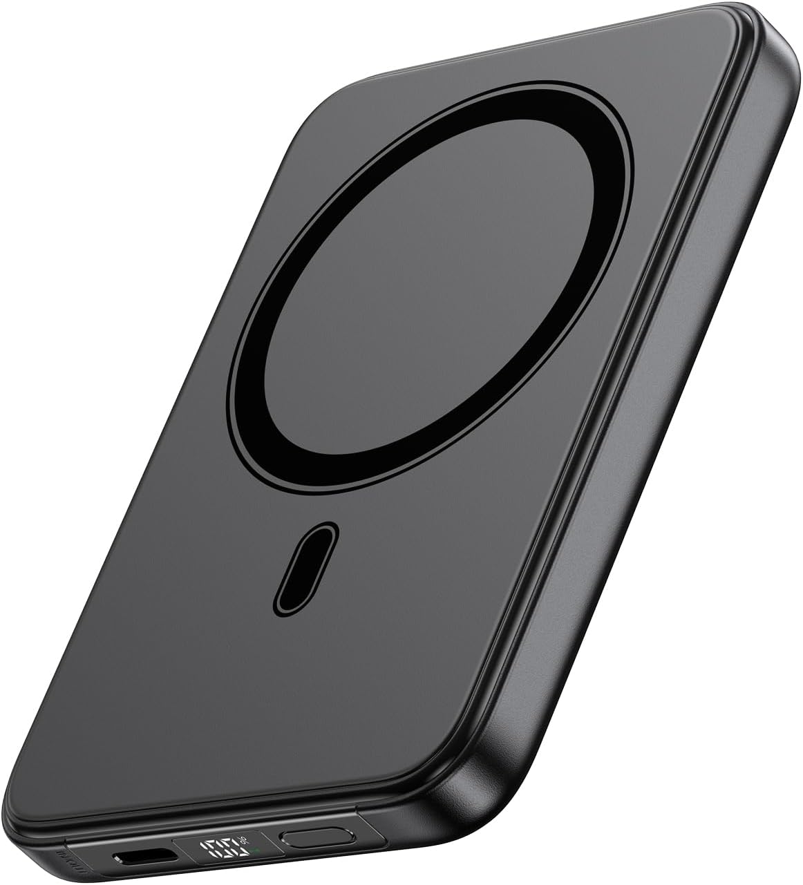 Magnetische Powerbank mit Schnellladefunktion, Schwarz