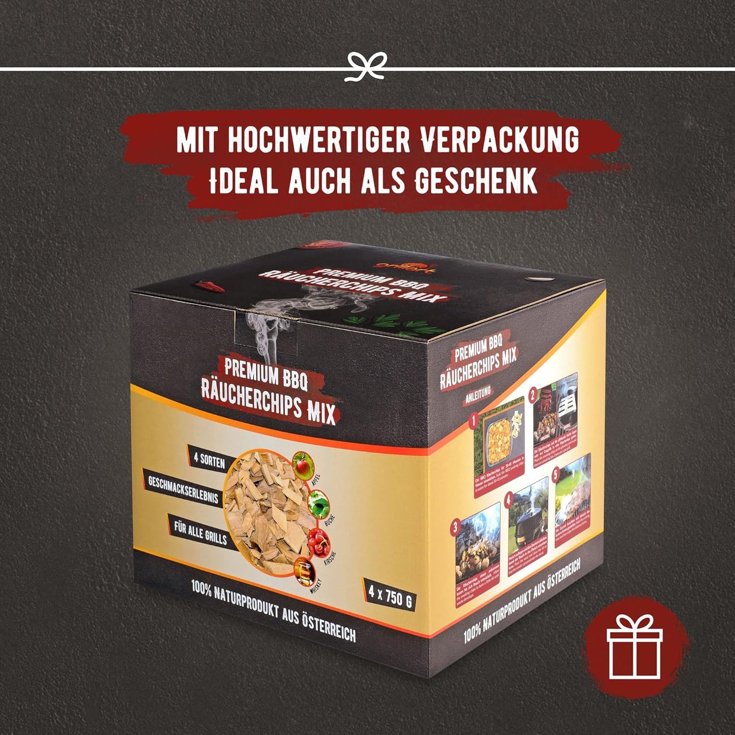 4er-Set BBQ-Räucherchips, 4er Set