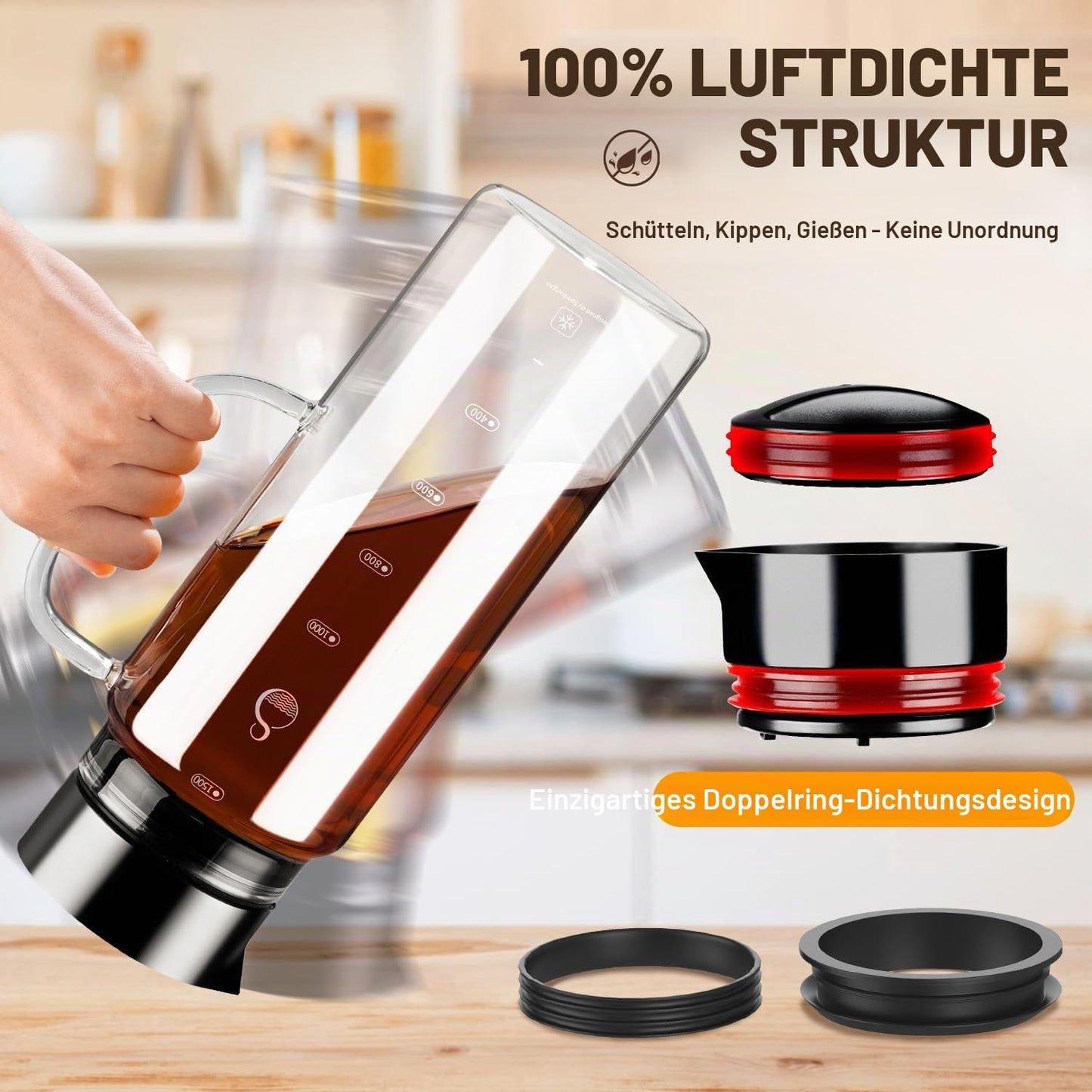 Cold Brew Kaffeebereiter, 1500ml