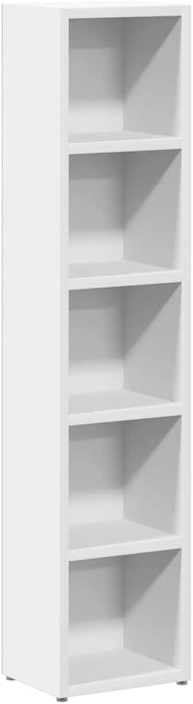 2er-Set CD-Regal mit Vitrine, Weiss