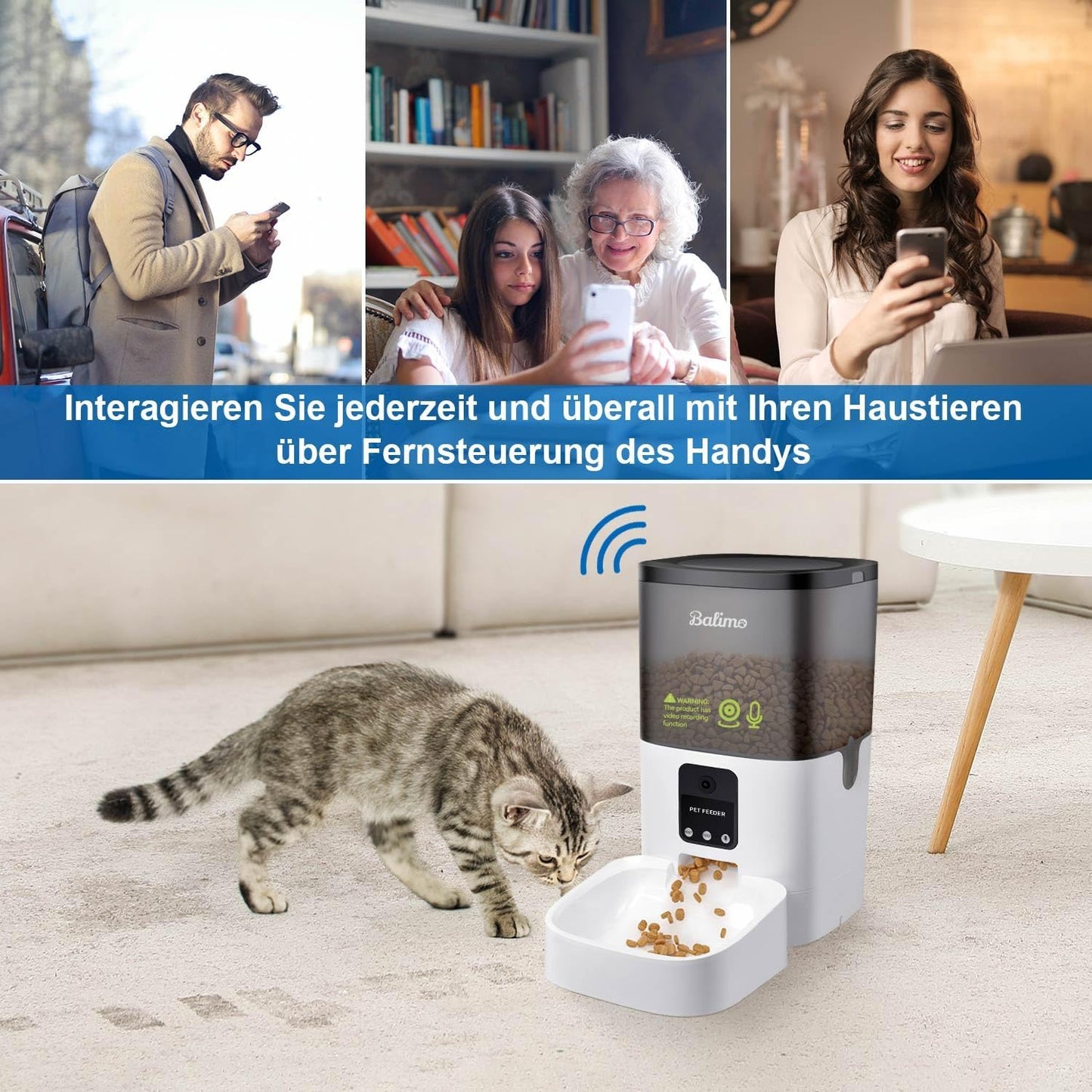 ‎DU4L-VS Futterautomat mit Kamera & APP-Steuerung, Weiss