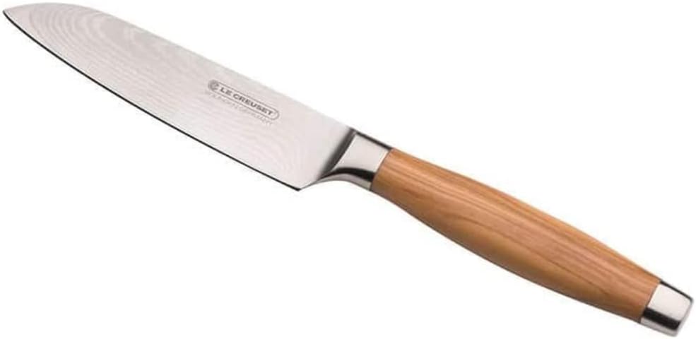 Santokumesser, 13 cm / Damaststahlklinge & Olivenholzgriff