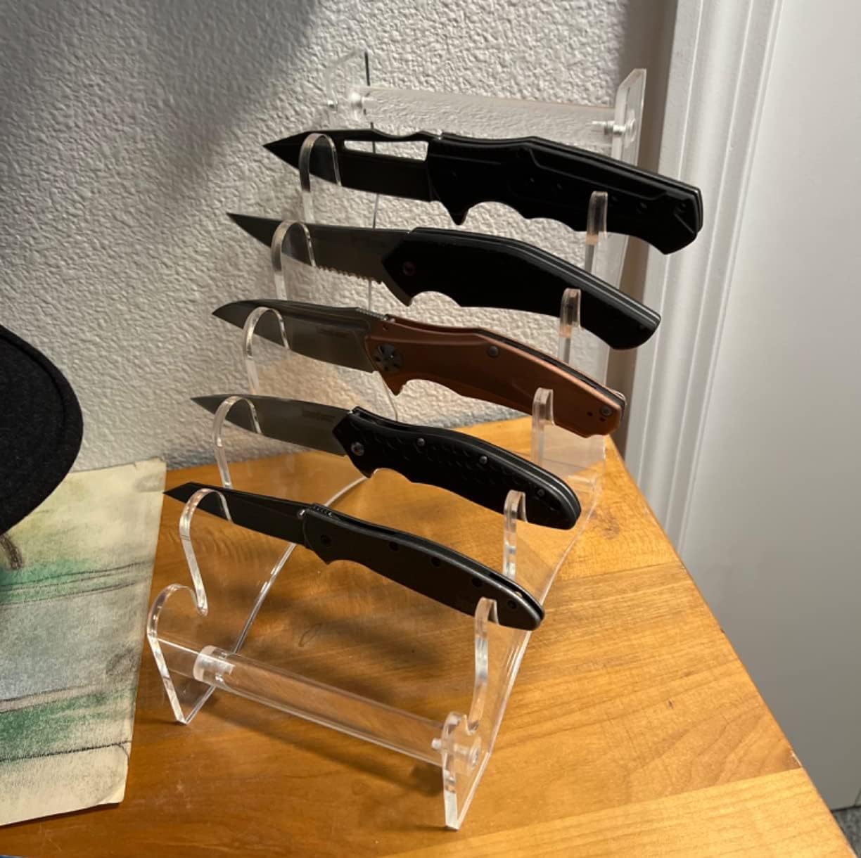 Messer-Präsentationsständer, Transparent