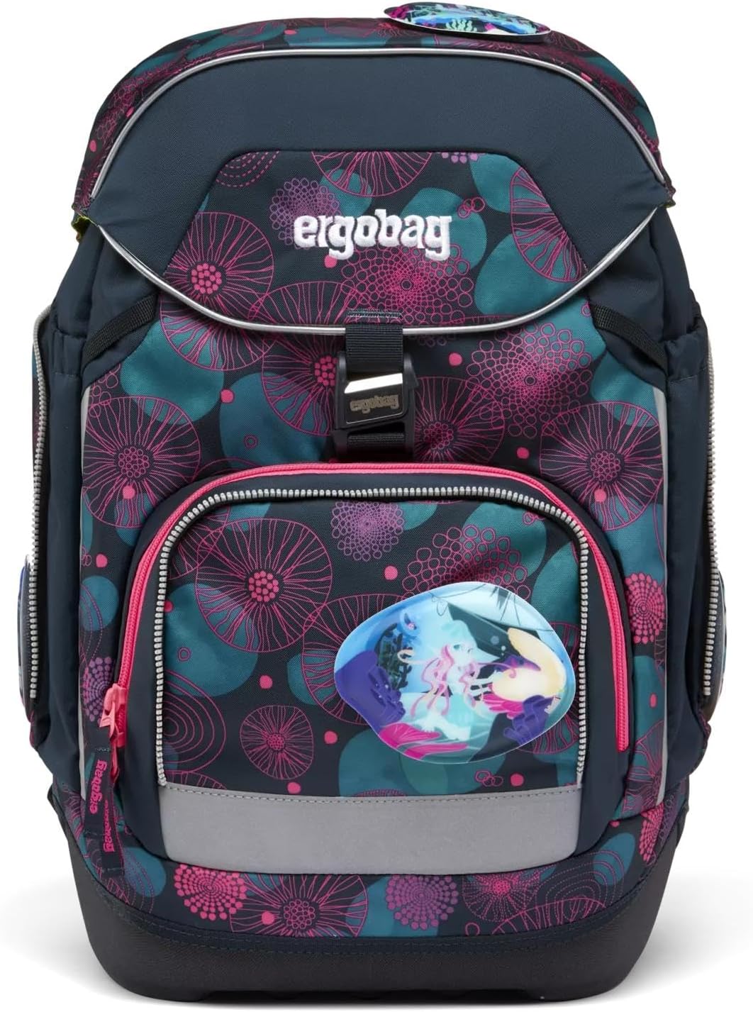 Ergonomisches Schulrucksack-Set, Korallbär - Lila