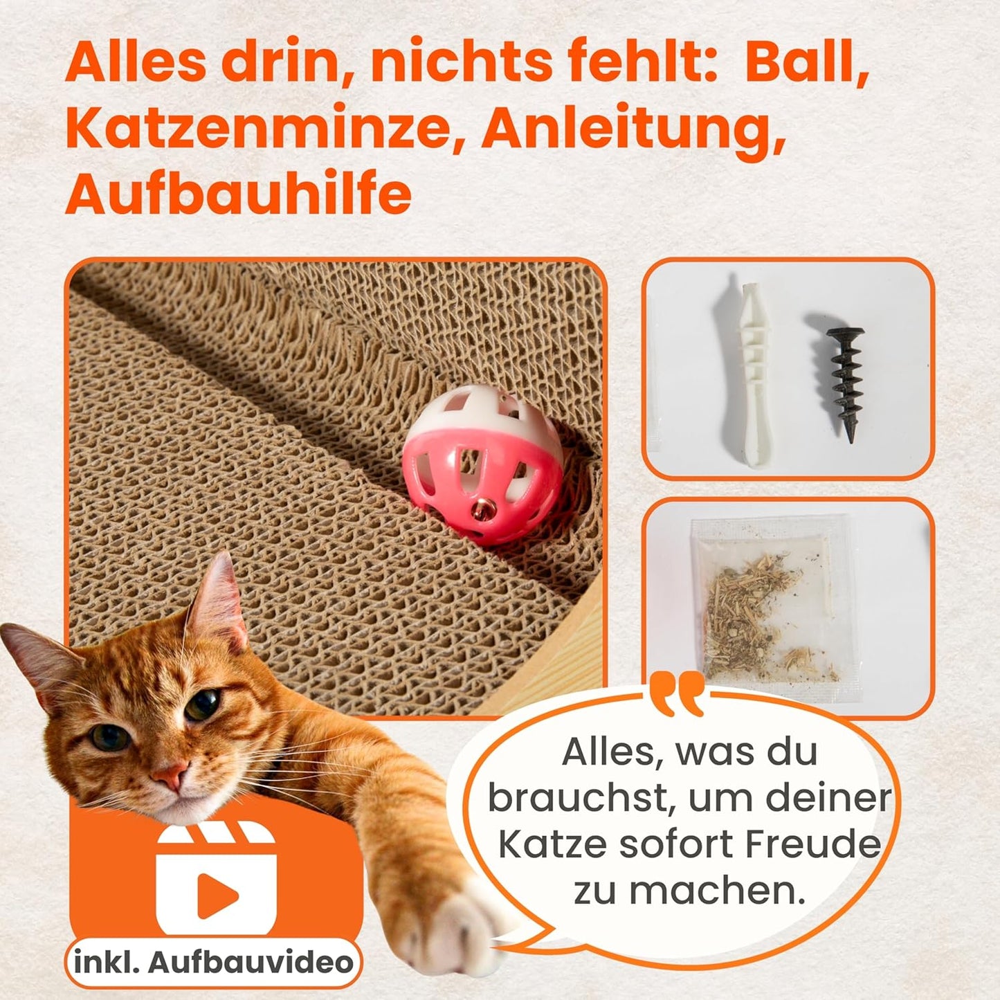 Kratzbrett mit Ballspielzeug