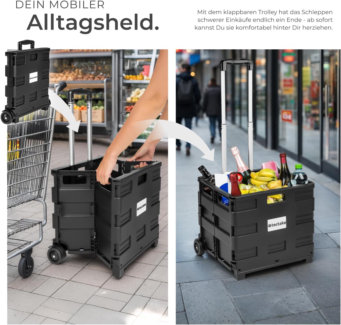 Einkaufstrolley, 45,75 Liter Volumen