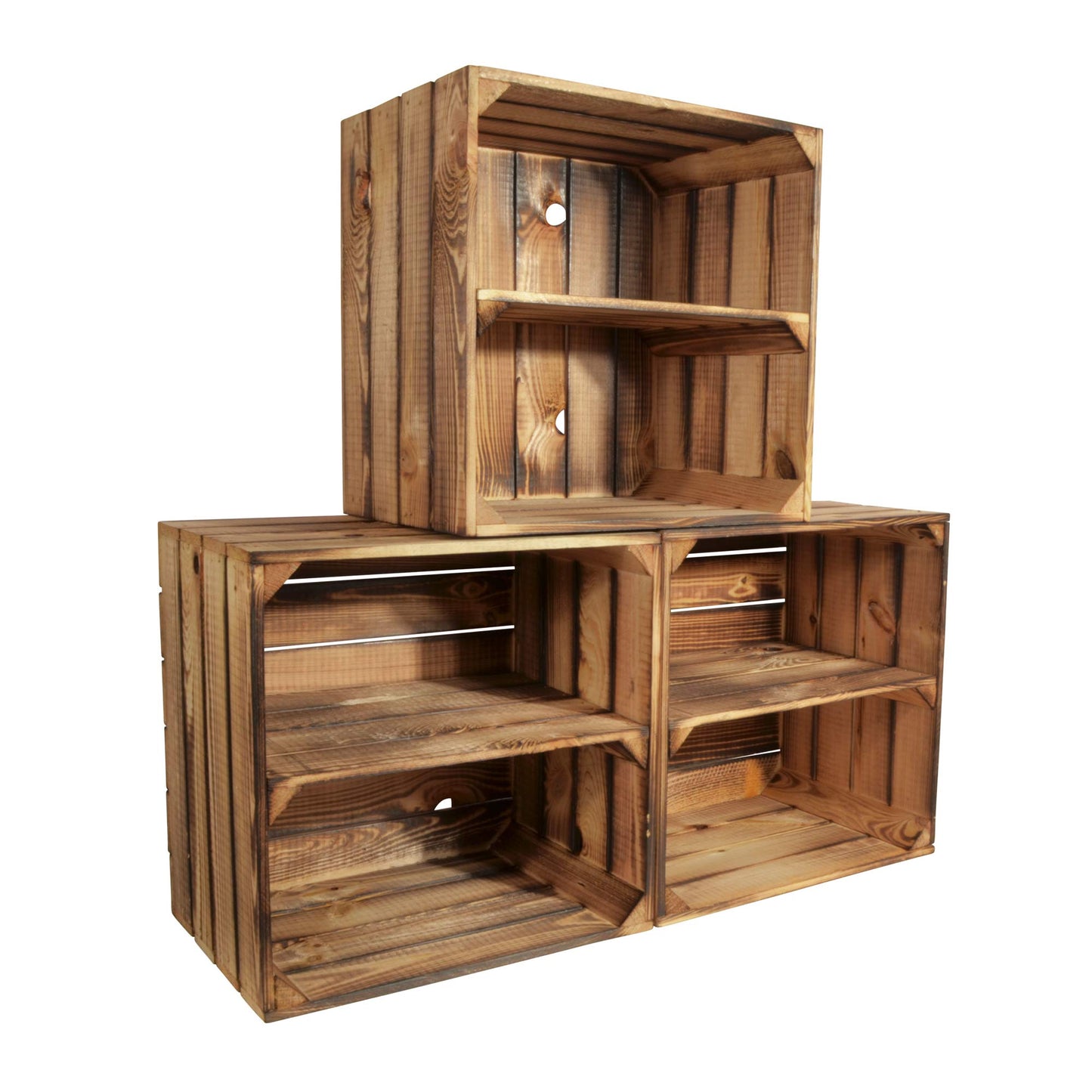 Weinregal-Set, 3 1x Geflammt Regal