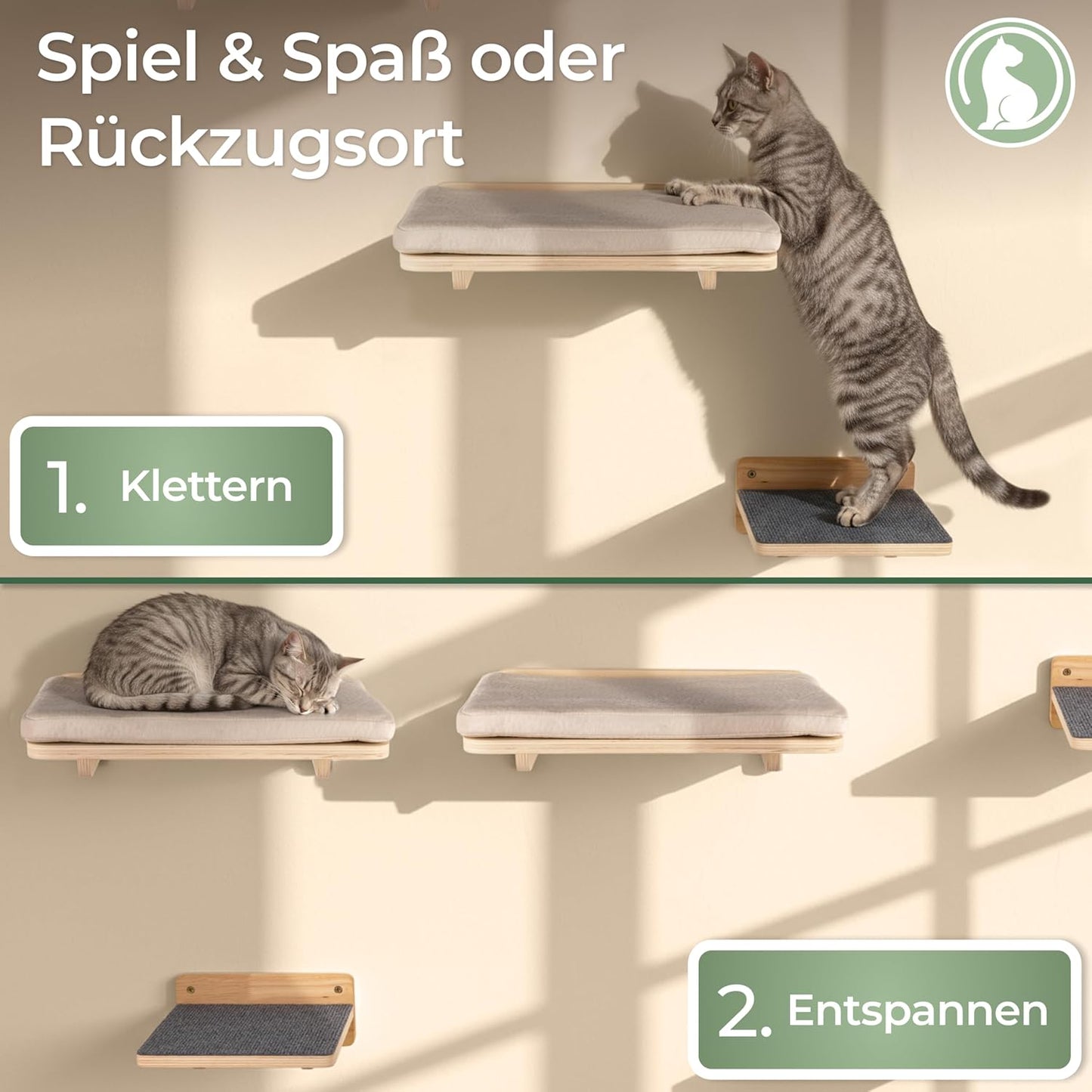 Katzen Kletterwand-Set (5-teilig), SET (5-teilig)