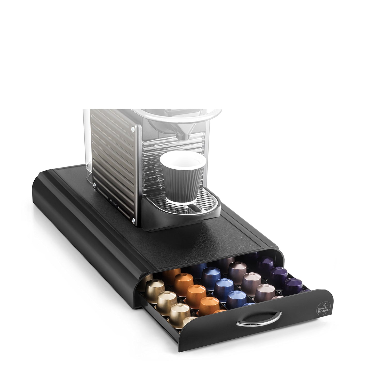 Kaffeekapselspender mit Schublade, 1 Schublade