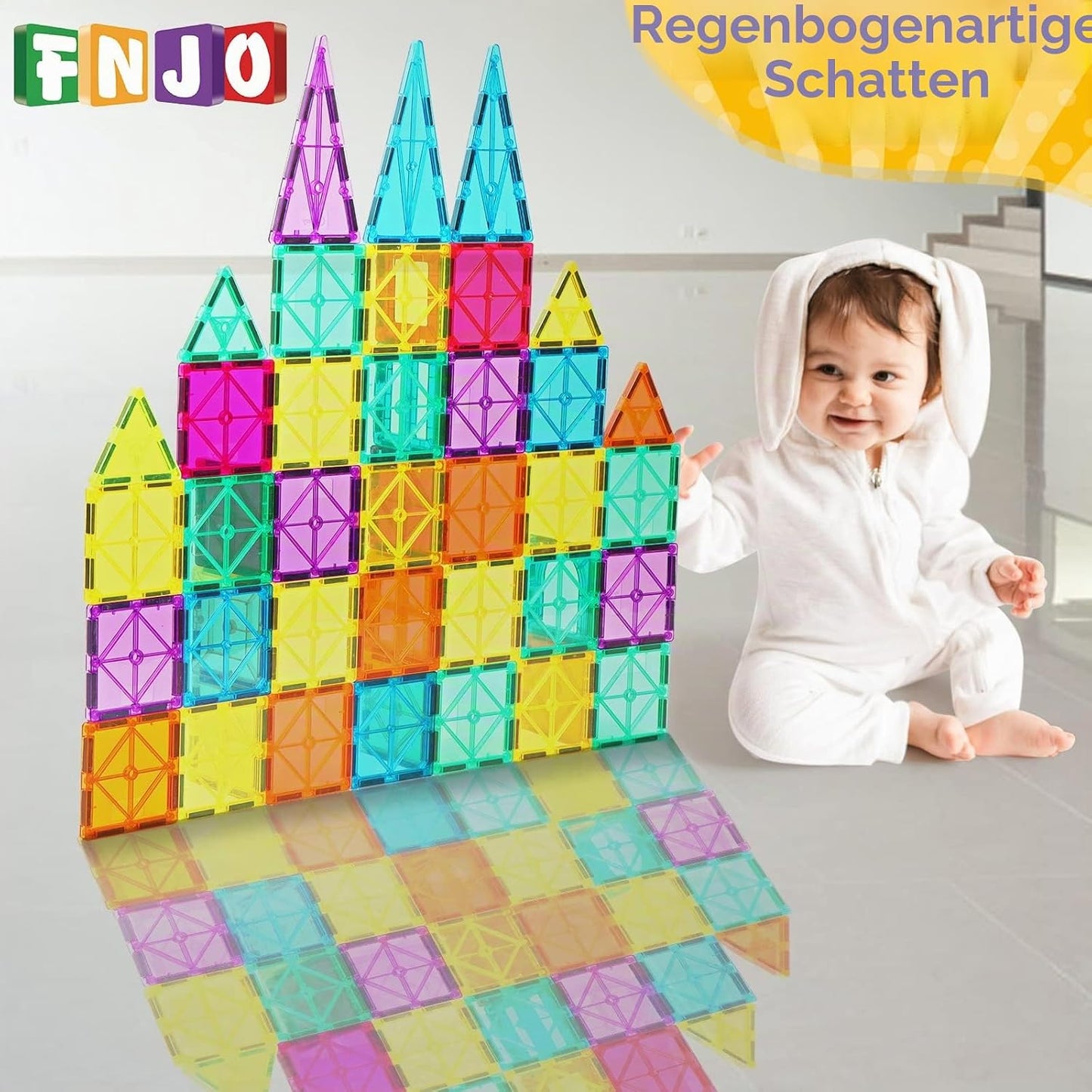 100-teiliges Magnetbausteine-Set, 100-tlg