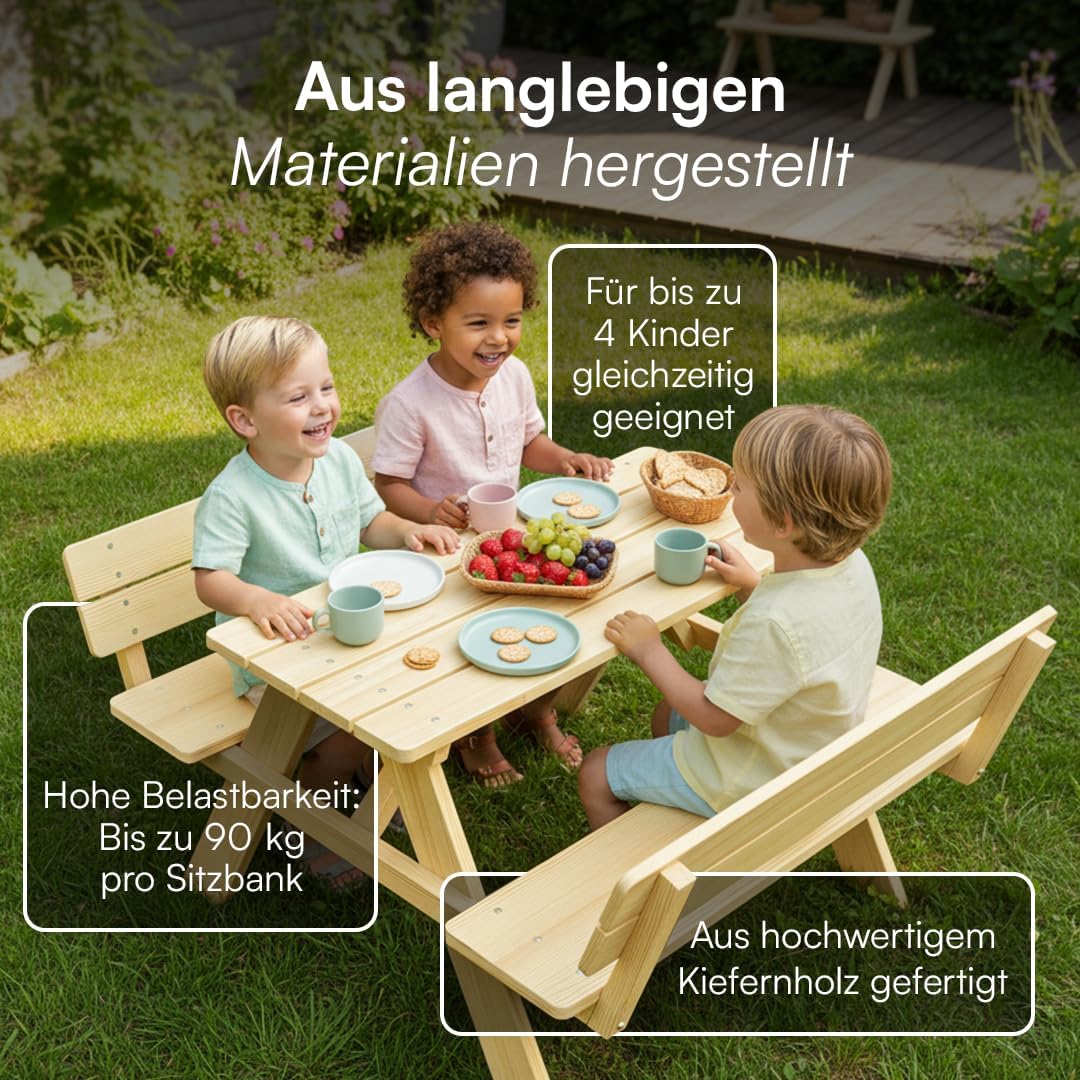 Kindersitzgruppe mit Lehne, mit Lehne