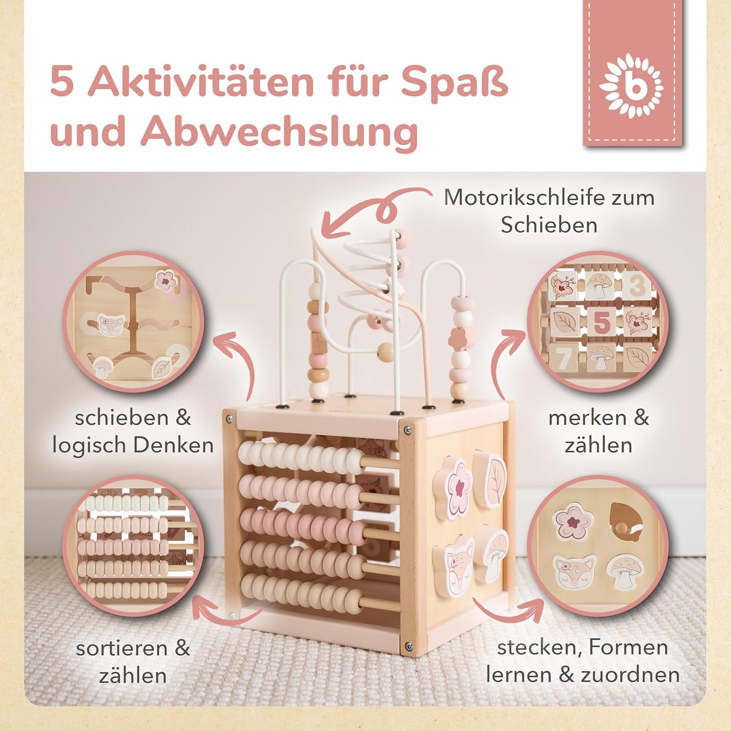 Motorikwürfel Reh Ella, Reh Ella XL
