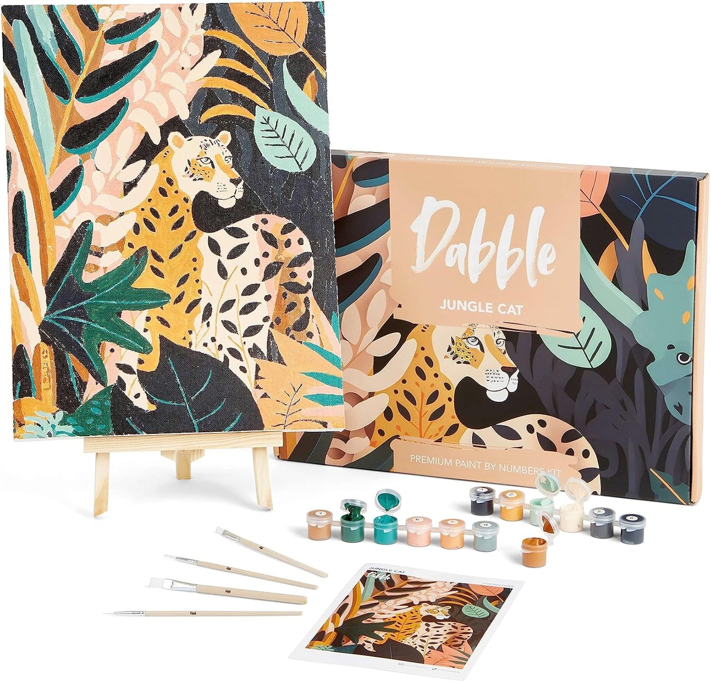 Malen nach Zahlen - Blumendesign, Jungle Cat