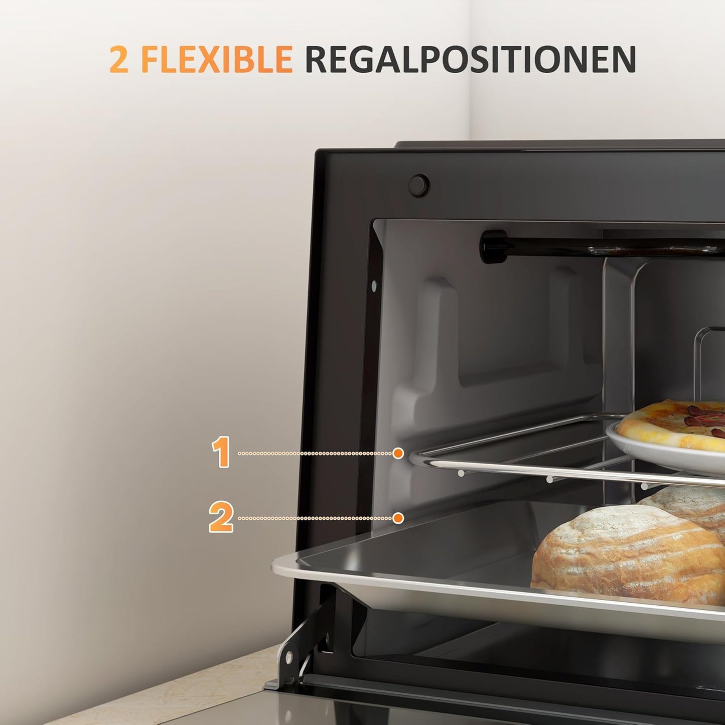 Mini-Backofen 9 L, Schwarz