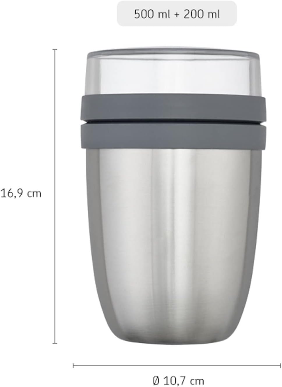 Lunchpot Ellipse, Limited Edition Cool Grey Thermo-Lunchpot Ellipse