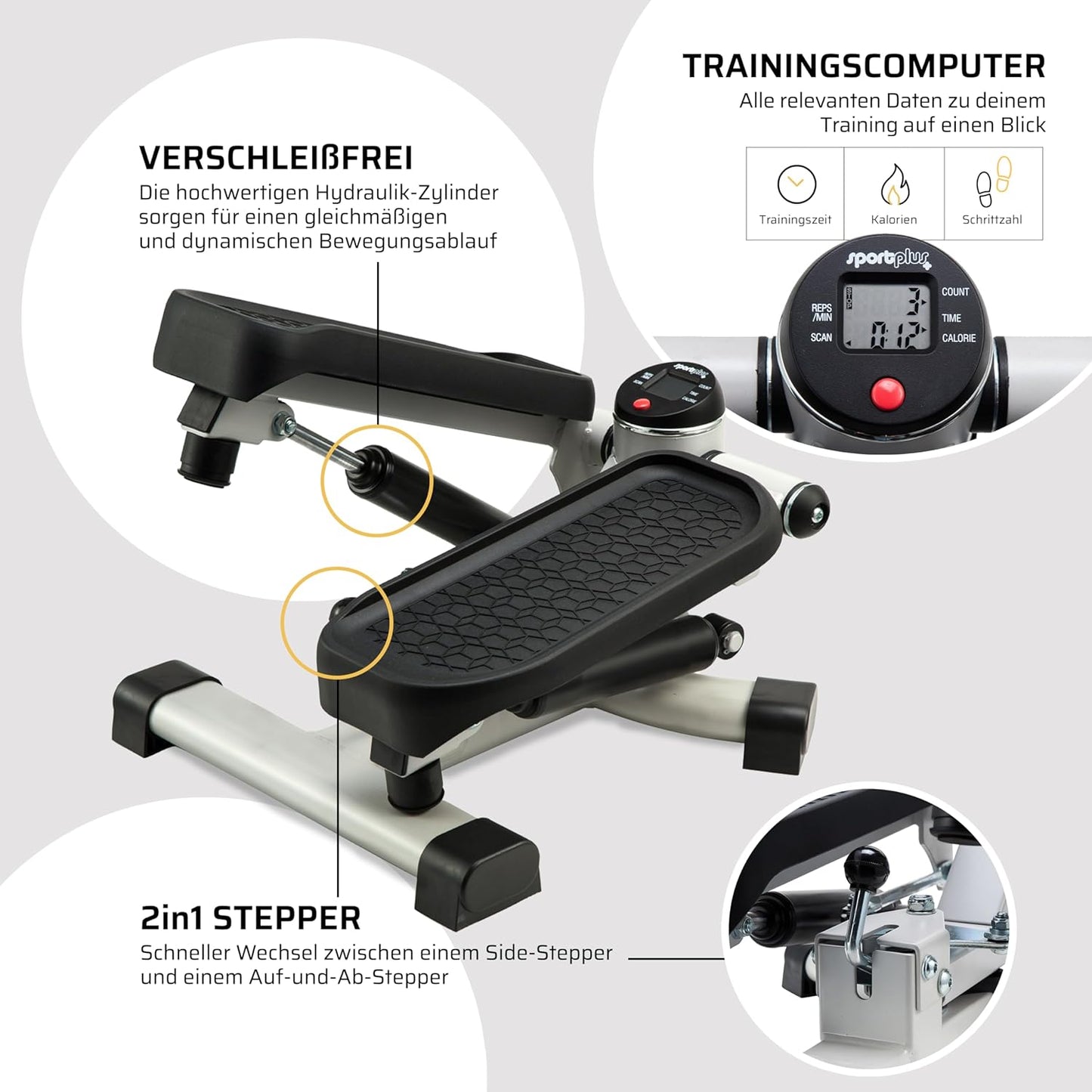 Mini-Stepper, Warmes Grau