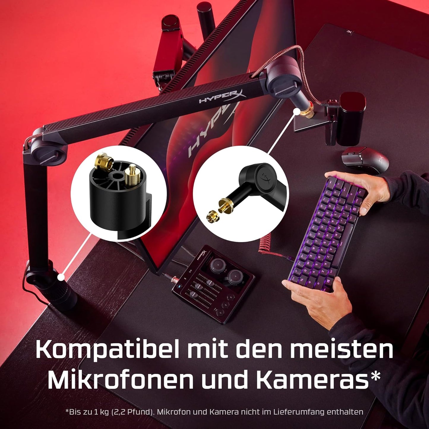 Caster Mikrofon- & Kameraarm, 360° schwenkbar