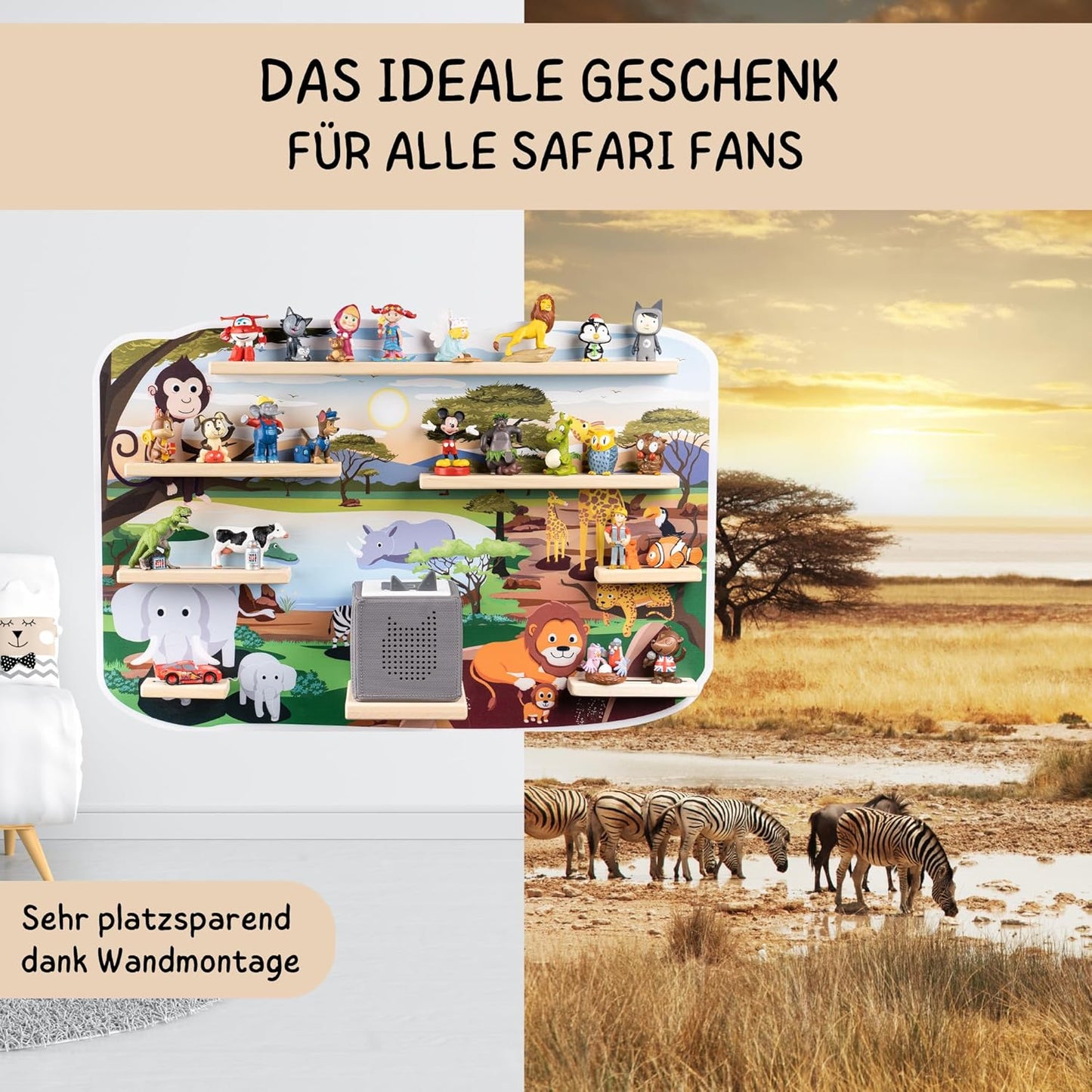 Toniebox Regal Safari-Design, Safari