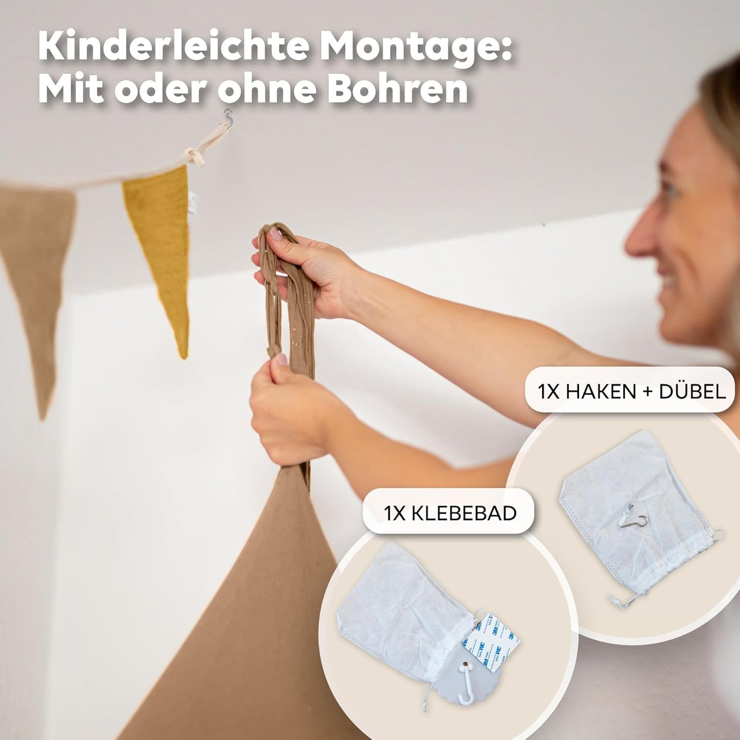 Baldachin für Kinderzimmer, Nougat ohne Goldapplikationen