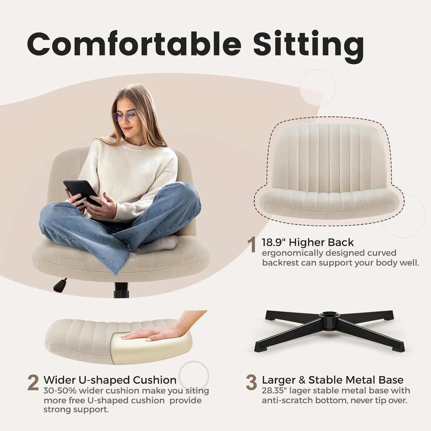 Home Office Chair, Beige