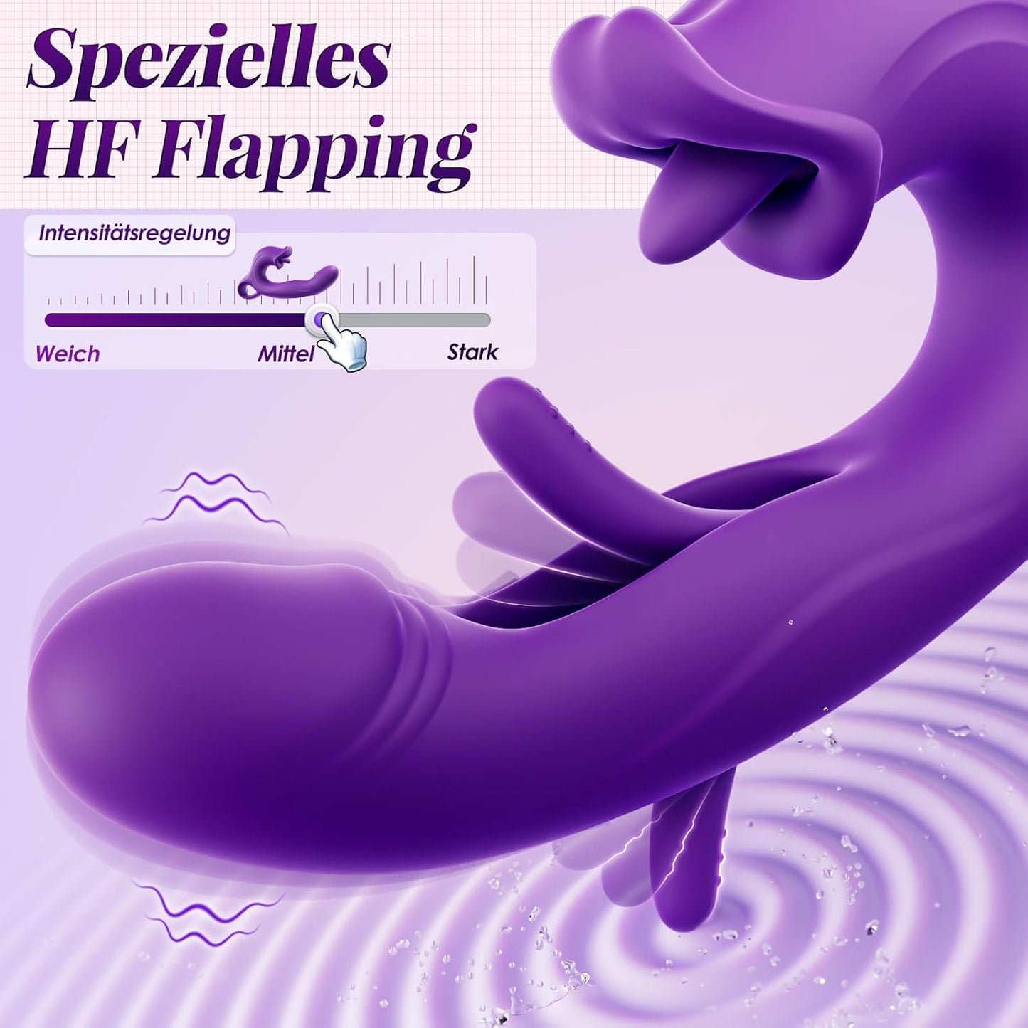 Vibrator für Frauen mit 7 Zungenleck-, Schlag- und Vibrationsmodi