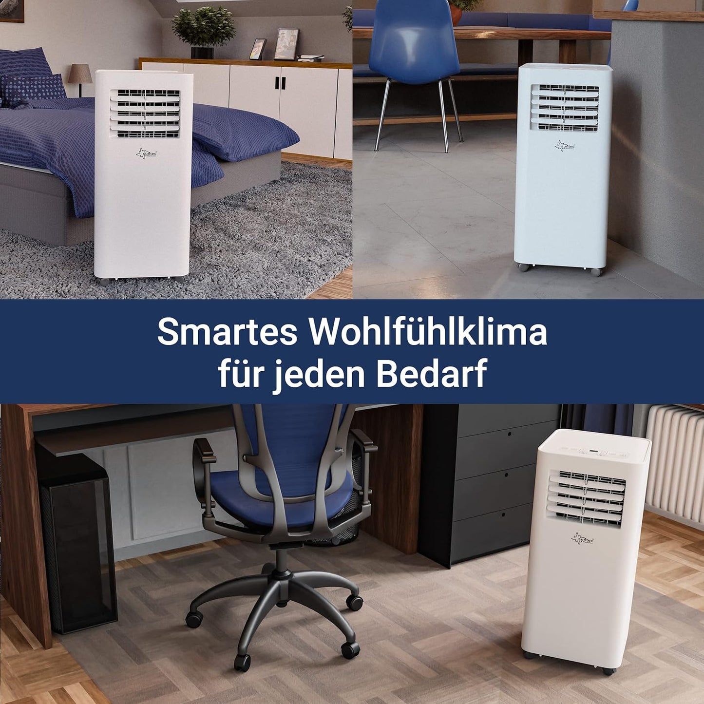 Mobiles Klimagerät Comfort 7.0 Eco mit App-Steuerung, 7K BTU|25m²|APP