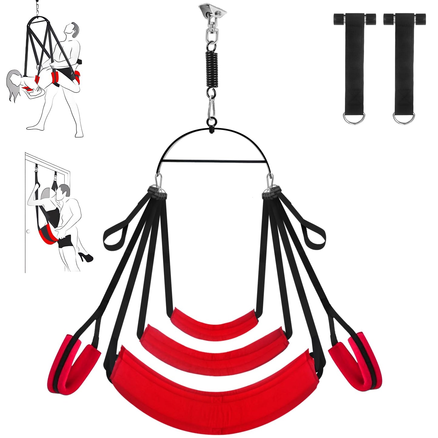 360° drehbare Liebesschaukel mit extra breitem Sitz, Red