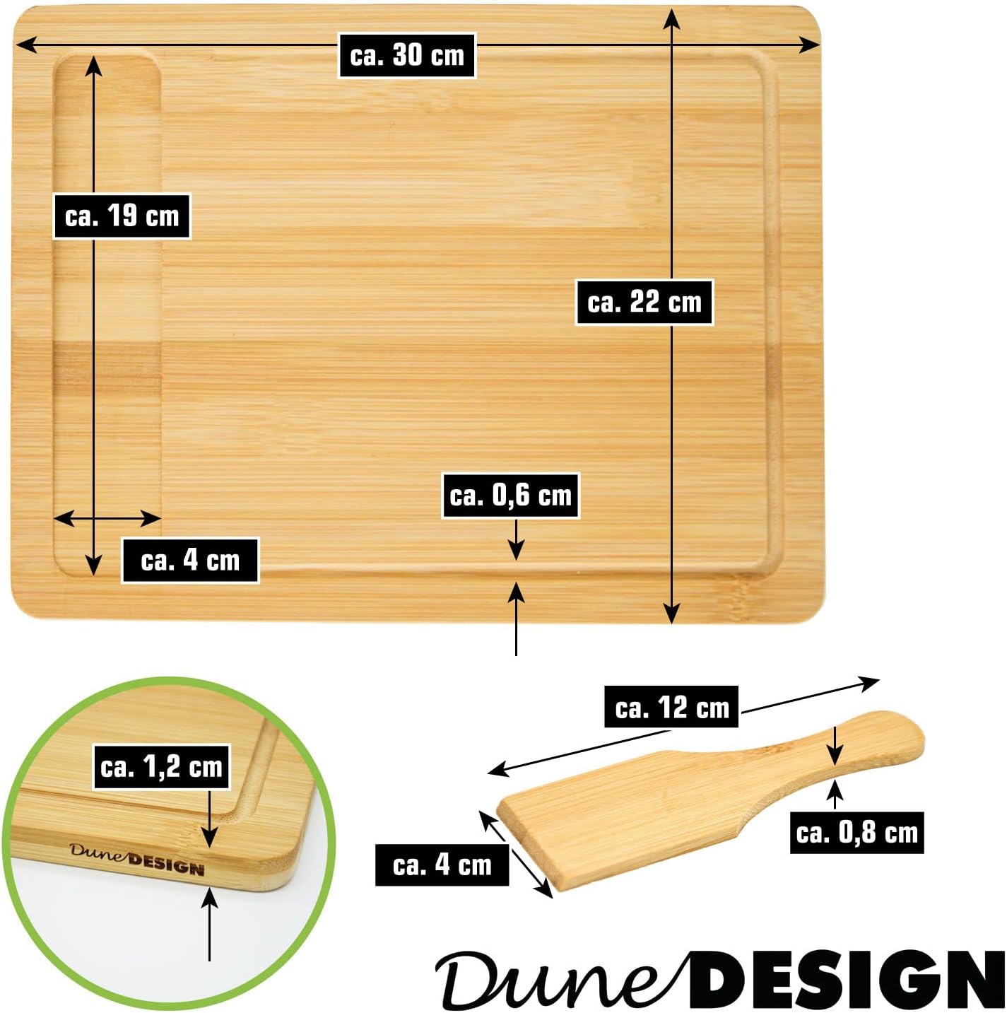 Raclette-Teller-Set für 2 Personen, 2er Set mit Spatel