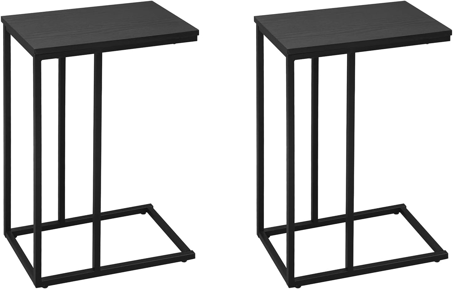 2er-Set Beistelltisch, 2er Set Schwarz