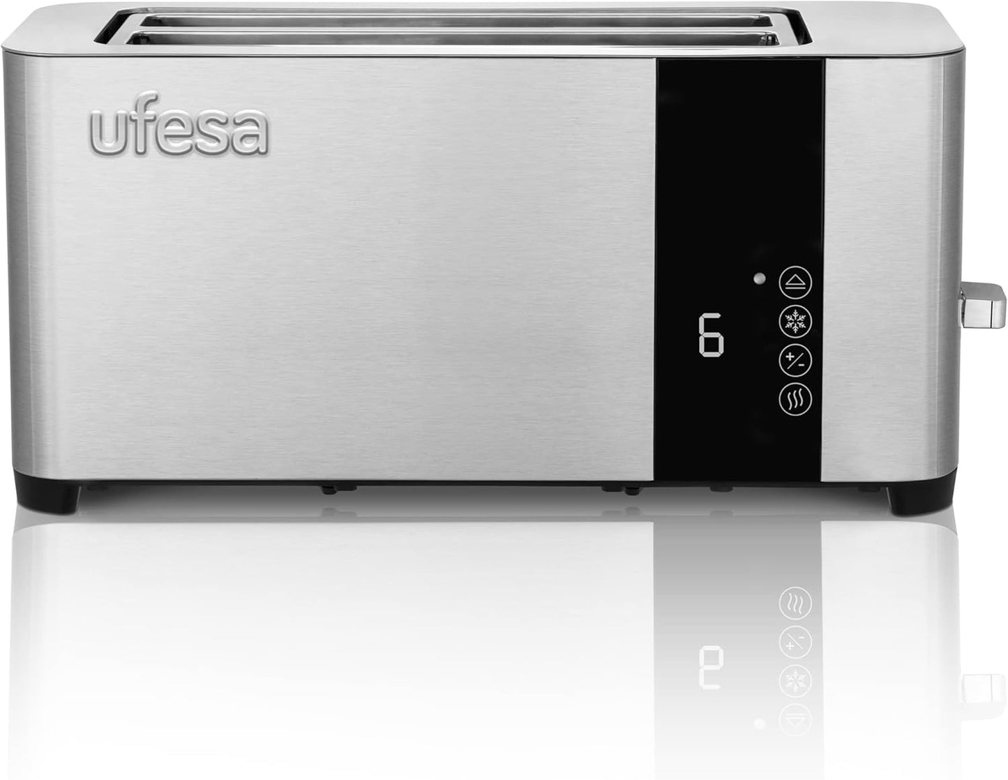 Toaster Duo Plus Delux mit LCD-Bildschirm, 2 Lange Schlitze ; Inox Digital