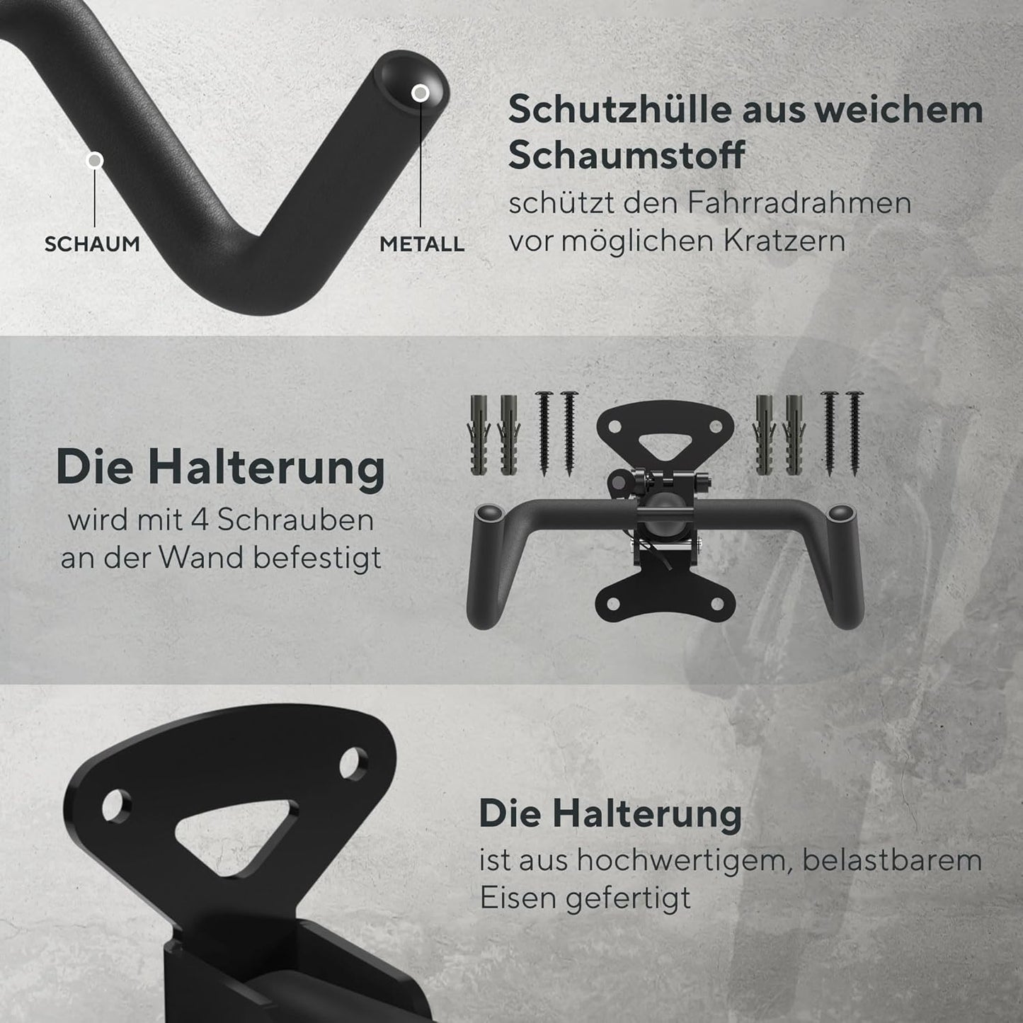 Velowandhalterung, Fahrrad Wandhalterung