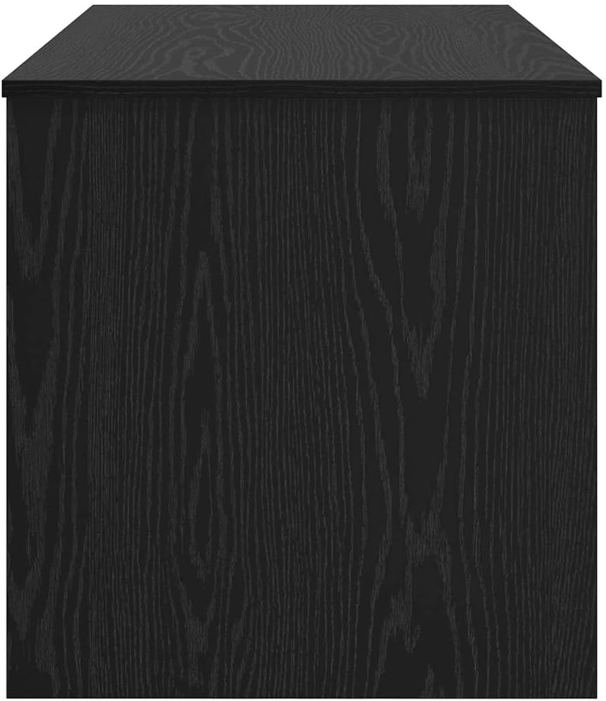 Rechteckiger Klapptisch mit Stauraum, Schwarz 80 x 50.5 x 41.5 cm