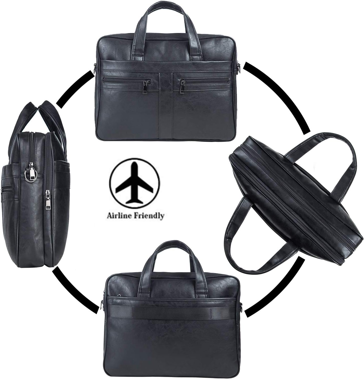 Laptoptasche mit abnehmbarem Schultergurt, Schwarz / 15.6 Zoll