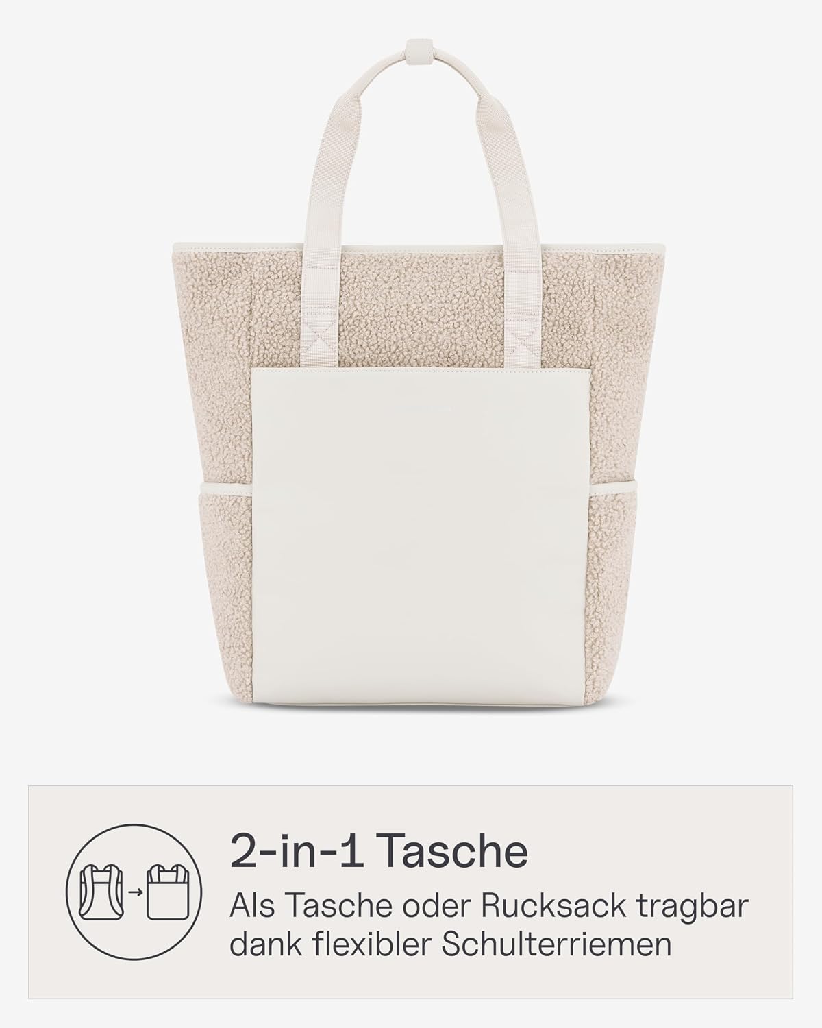2in1 Wickeltasche Set, Sandstone Fleece 18 L