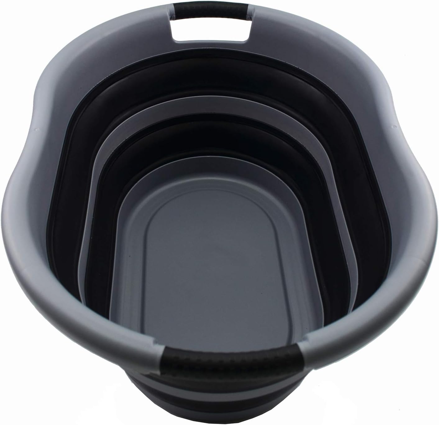 Faltbarer Wäschekorb, 1 Grey/Black